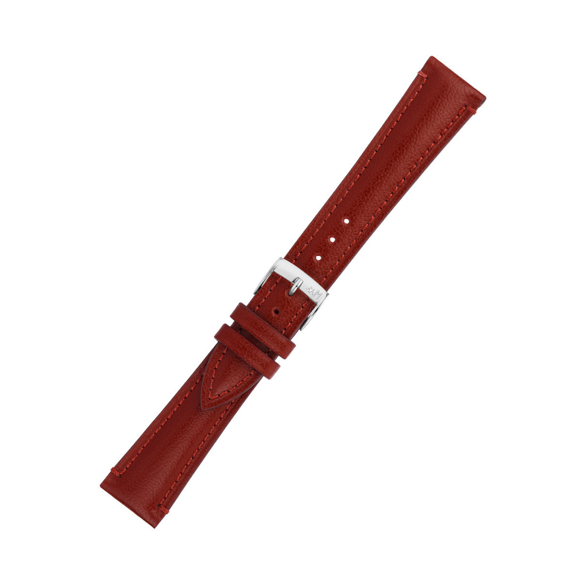 Morellato PMX082TRADITION rood leren horlogebandje met zilverkleurige gesp