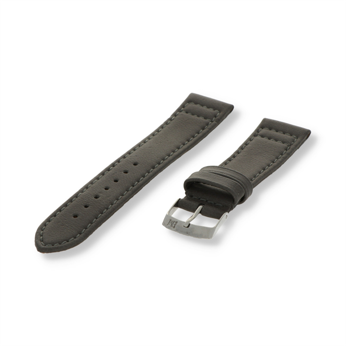 Morellato PMX091GINEPR grijze vegan leren horlogeband met zilverkleurige gesp
