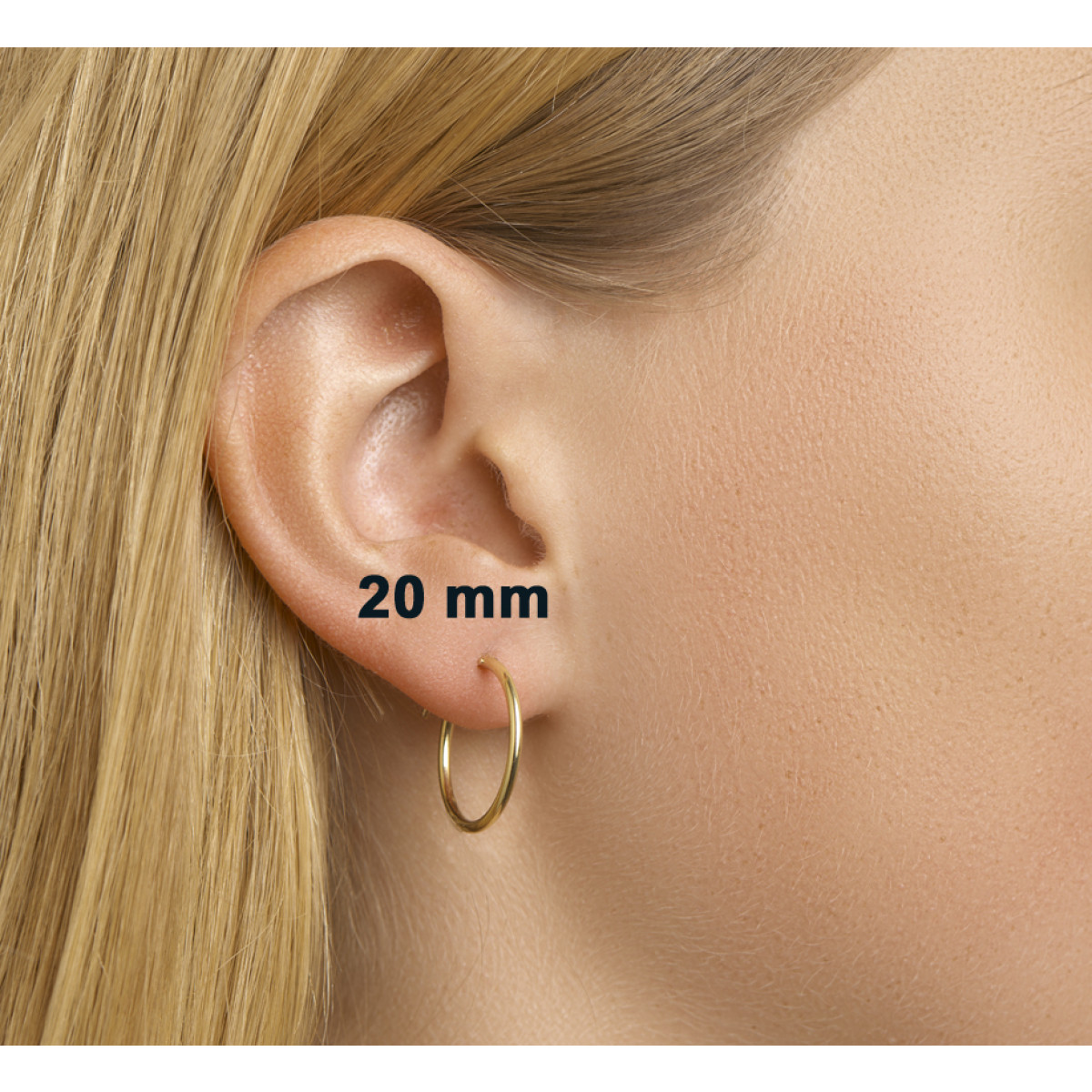 Gouden creolen 1.5 mm breed