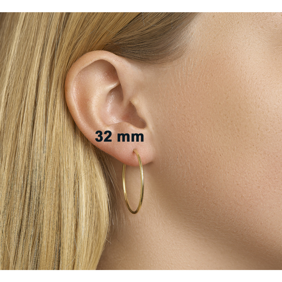 Gouden creolen 1.5 mm breed