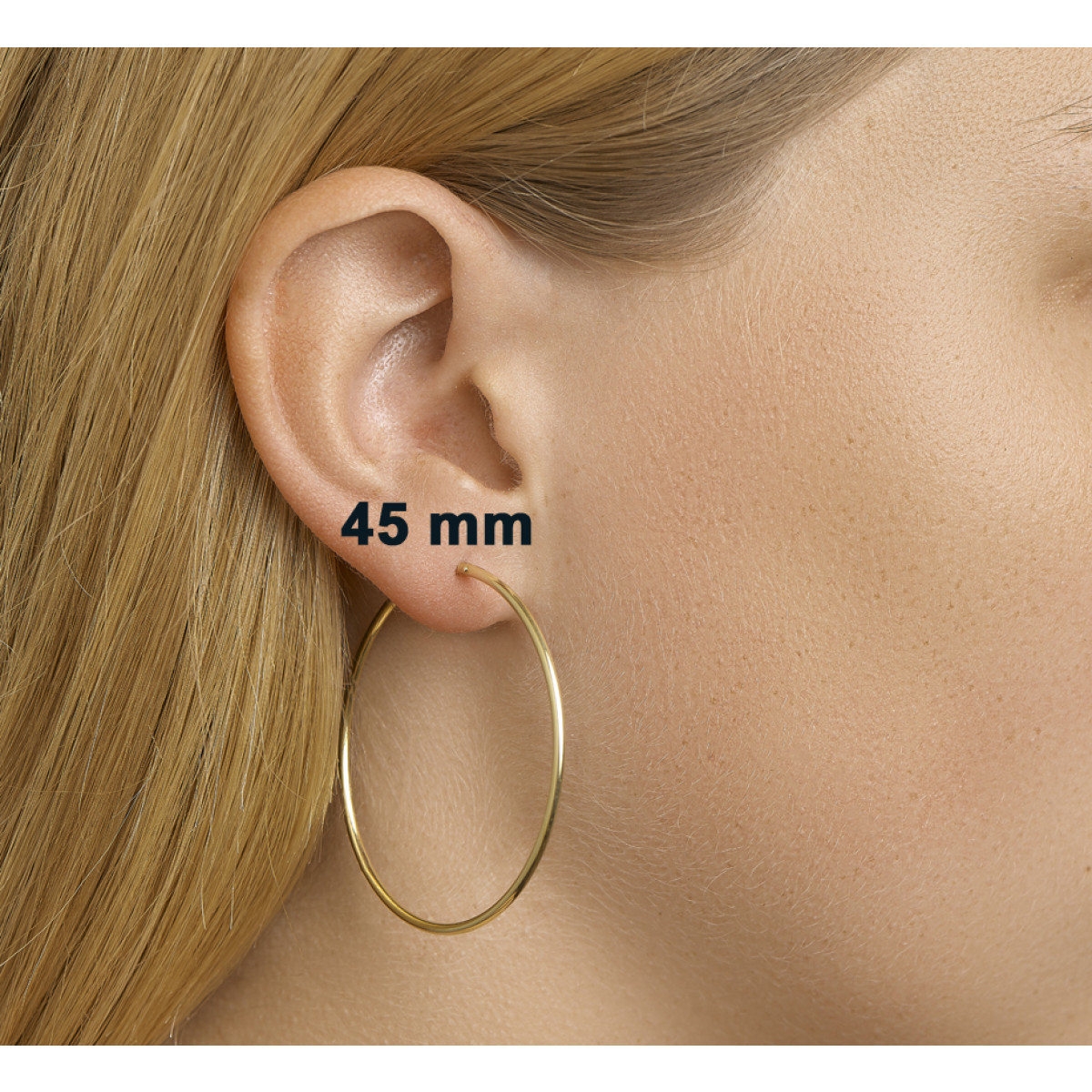 Gouden creolen 1.5 mm breed