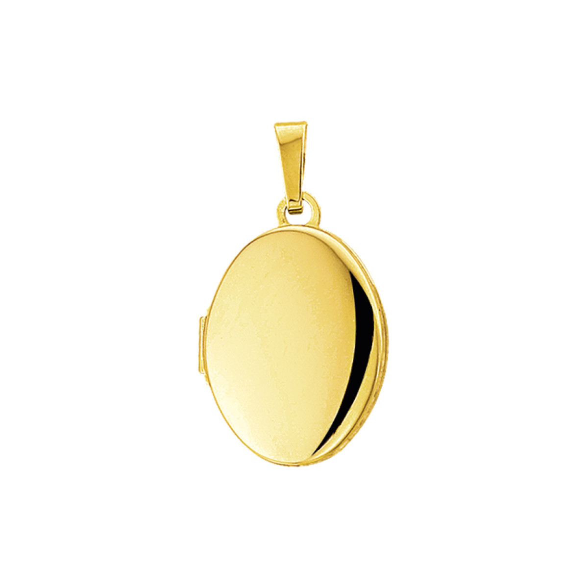 Gouden medaillon ovaal glanzend 21x16 mm