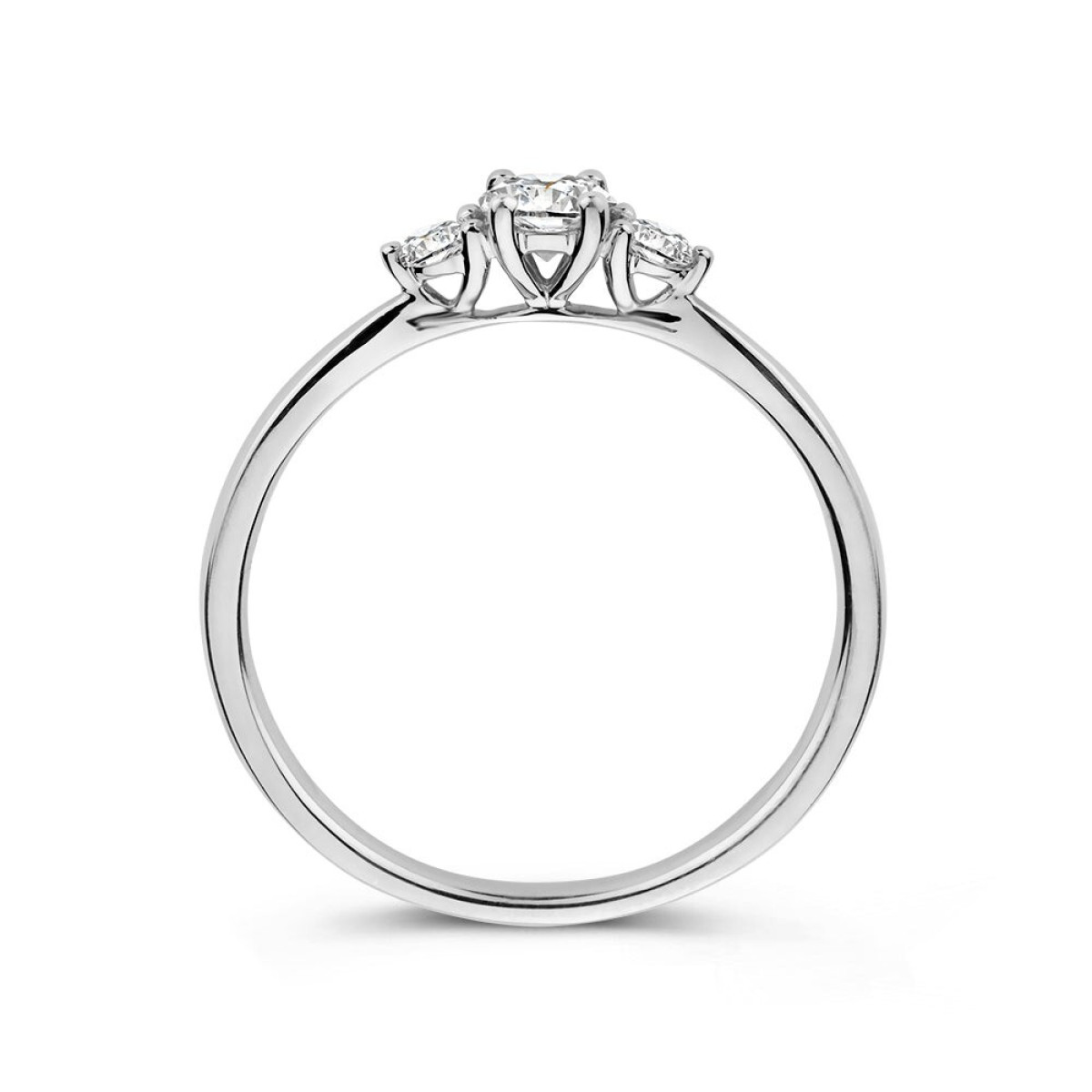 Aurore Alix RA25600037 ring in 18-karaat witgoud met briljant lab grown 0.37 crt