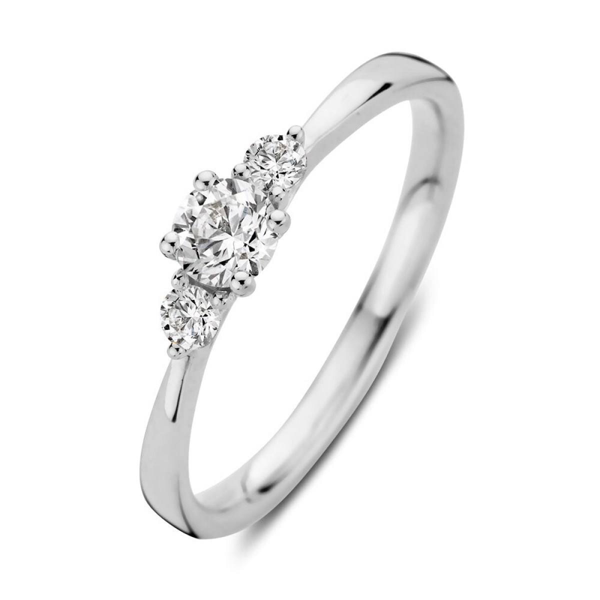 Aurore Alix RA25600037 ring in 18-karaat witgoud met briljant lab grown 0.37 crt