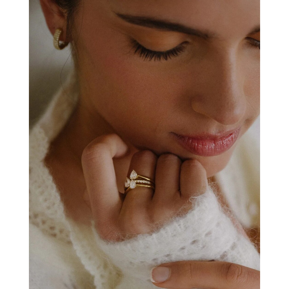 Aurore Ava RA25710030 diamanten ring 18-karaat witgoud met lab grown diamant 0.30 crt