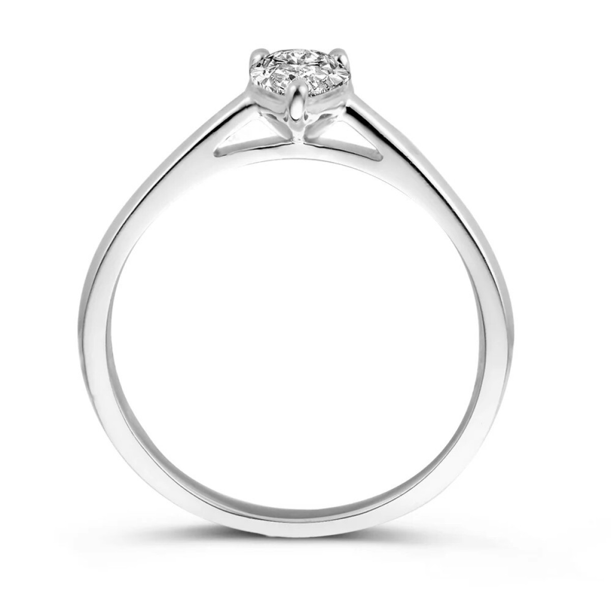 Aurore Ava RA25710030 diamanten ring 18-karaat witgoud met lab grown diamant 0.30 crt