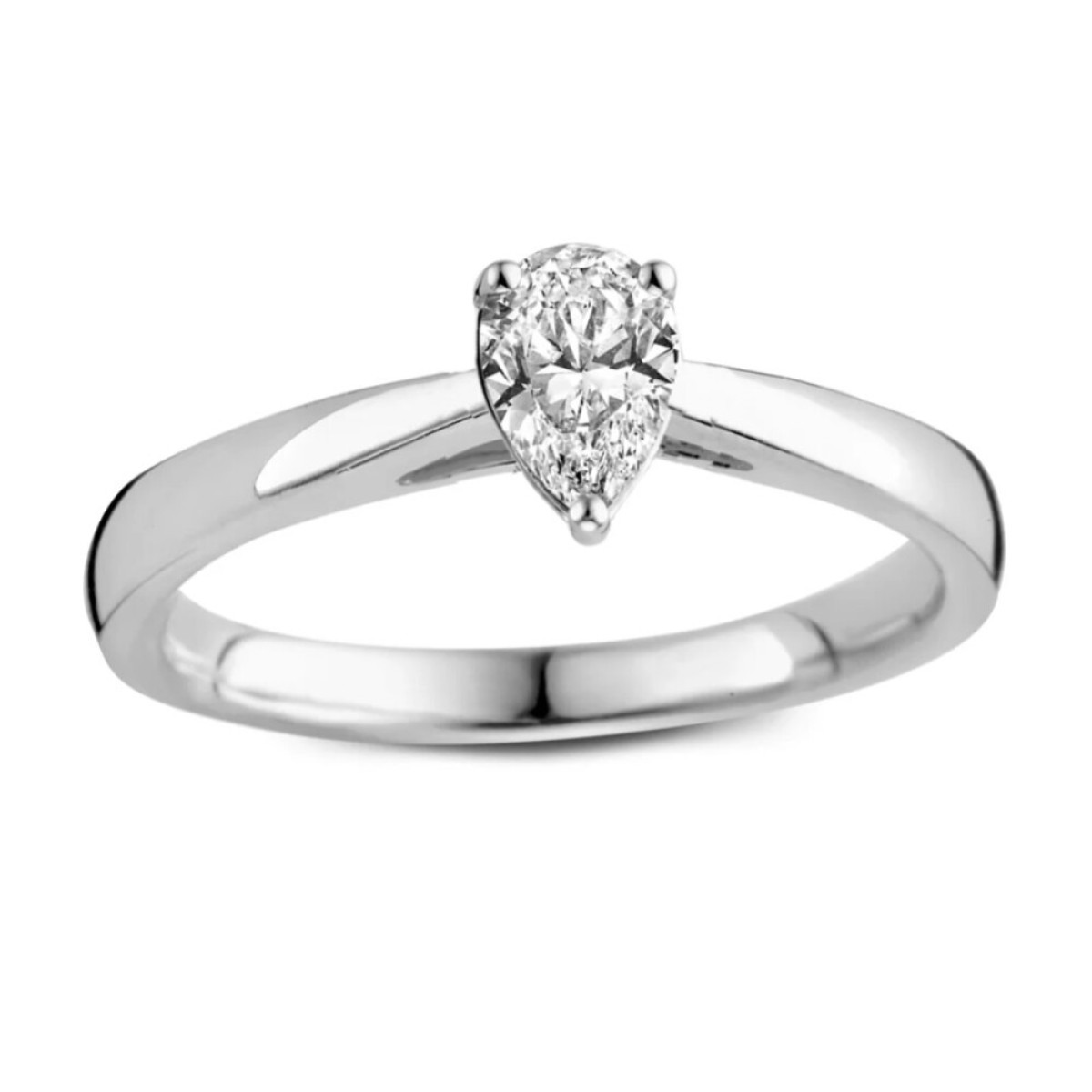 Aurore Ava RA25710030 diamanten ring 18-karaat witgoud met lab grown diamant 0.30 crt