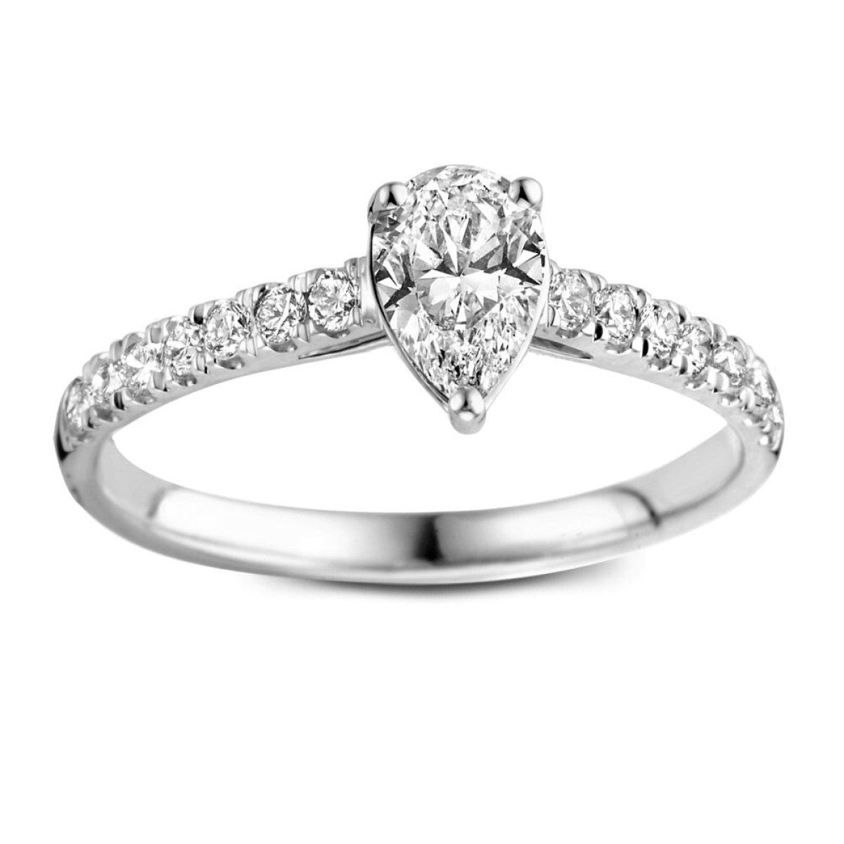 Aurore Ava RA25720075 verlovingsring van 18-k witgoud met lab grown diamant 0.75 crt
