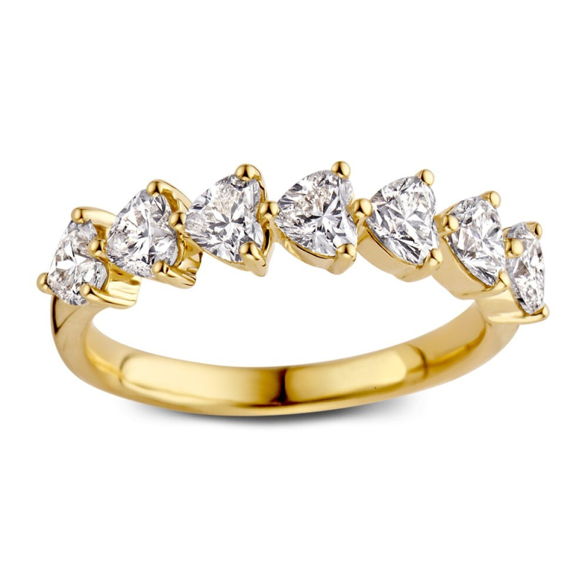 Aurore Bella RA15510140 verlovingsring van 18-karaat goud hartvormige lab grown diamant 1.40 crt