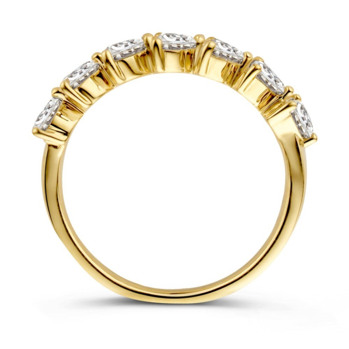Aurore Bella RA15510140 verlovingsring van 18-karaat goud hartvormige lab grown diamant 1.40 crt