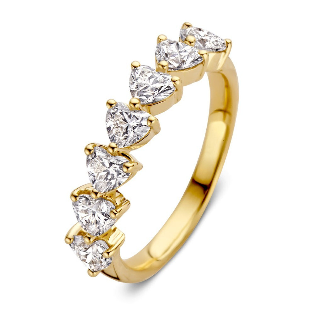 Aurore Bella RA15510140 verlovingsring van 18-karaat goud hartvormige lab grown diamant 1.40 crt