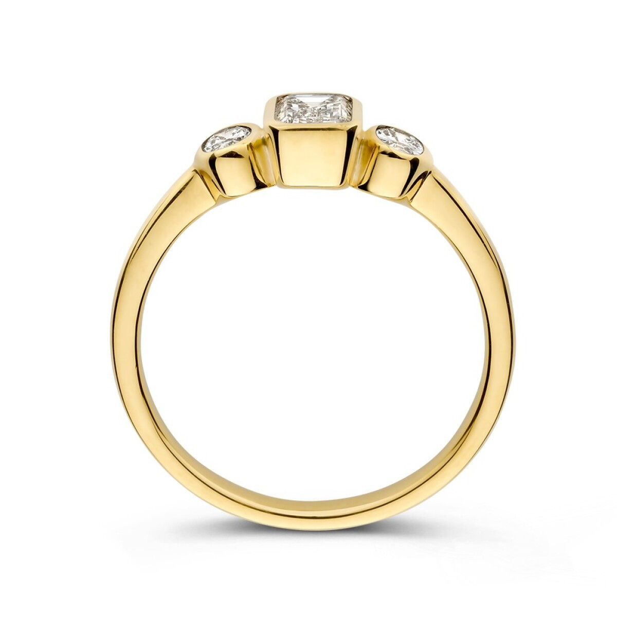 Aurore Charlie RA15640070 18-karaat gouden trilogy ring met lab grown diamanten 0.70 crt