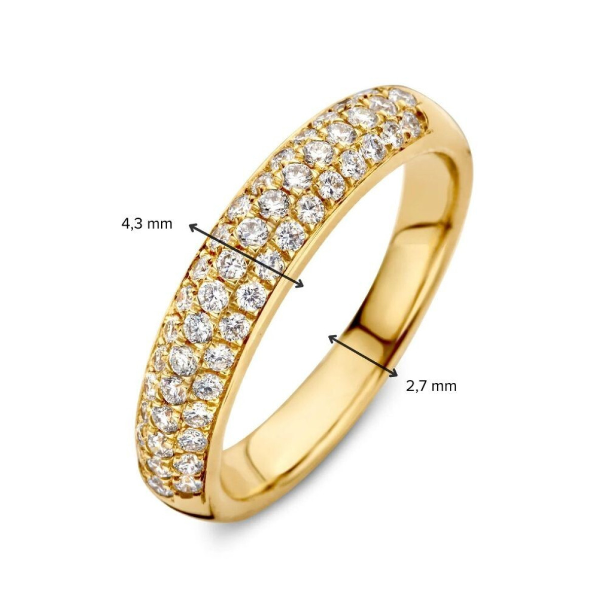 Aurore Emilie RA15530052 verlovingsring van 18-karaat goud met 0.52 crt lab grown diamant