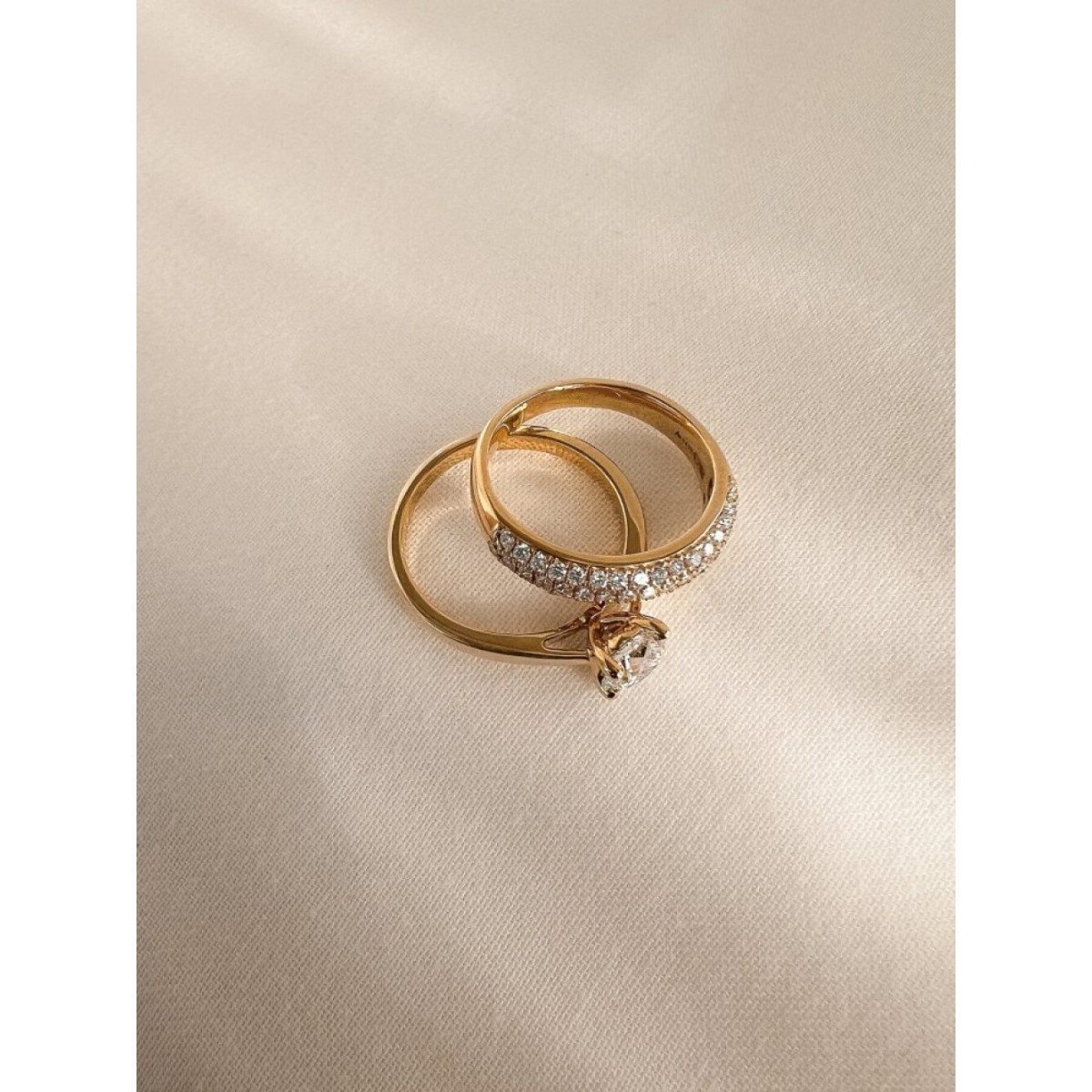 Aurore Emilie RA15530052 verlovingsring van 18-karaat goud met 0.52 crt lab grown diamant
