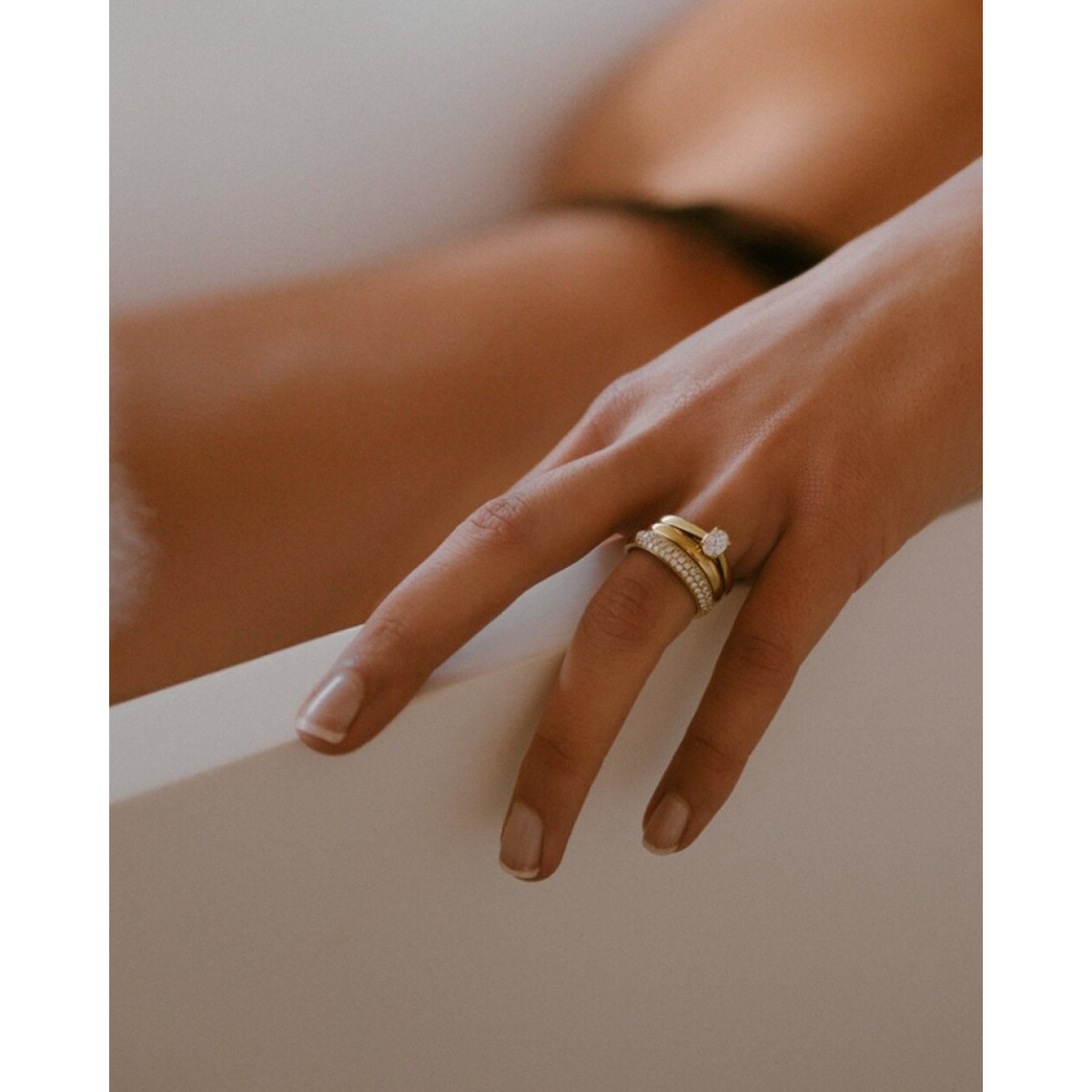Aurore Emilie RA25530052 witgouden verlovingsring met lab grown diamant 0.52 crt