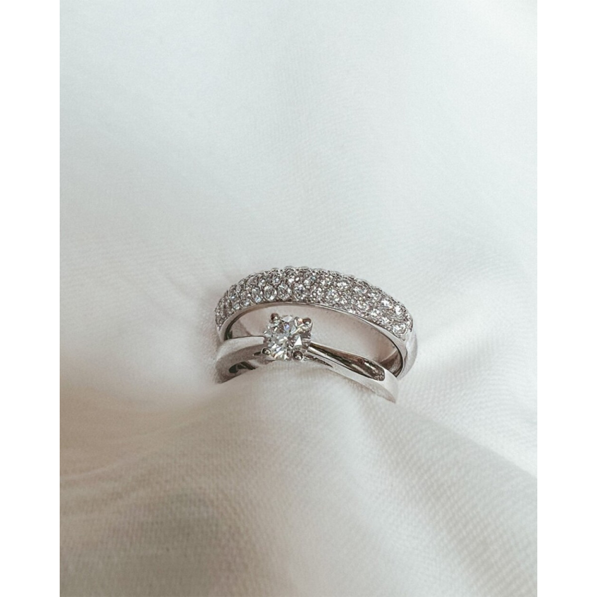 Aurore Emilie RA25530052 witgouden verlovingsring met lab grown diamant 0.52 crt