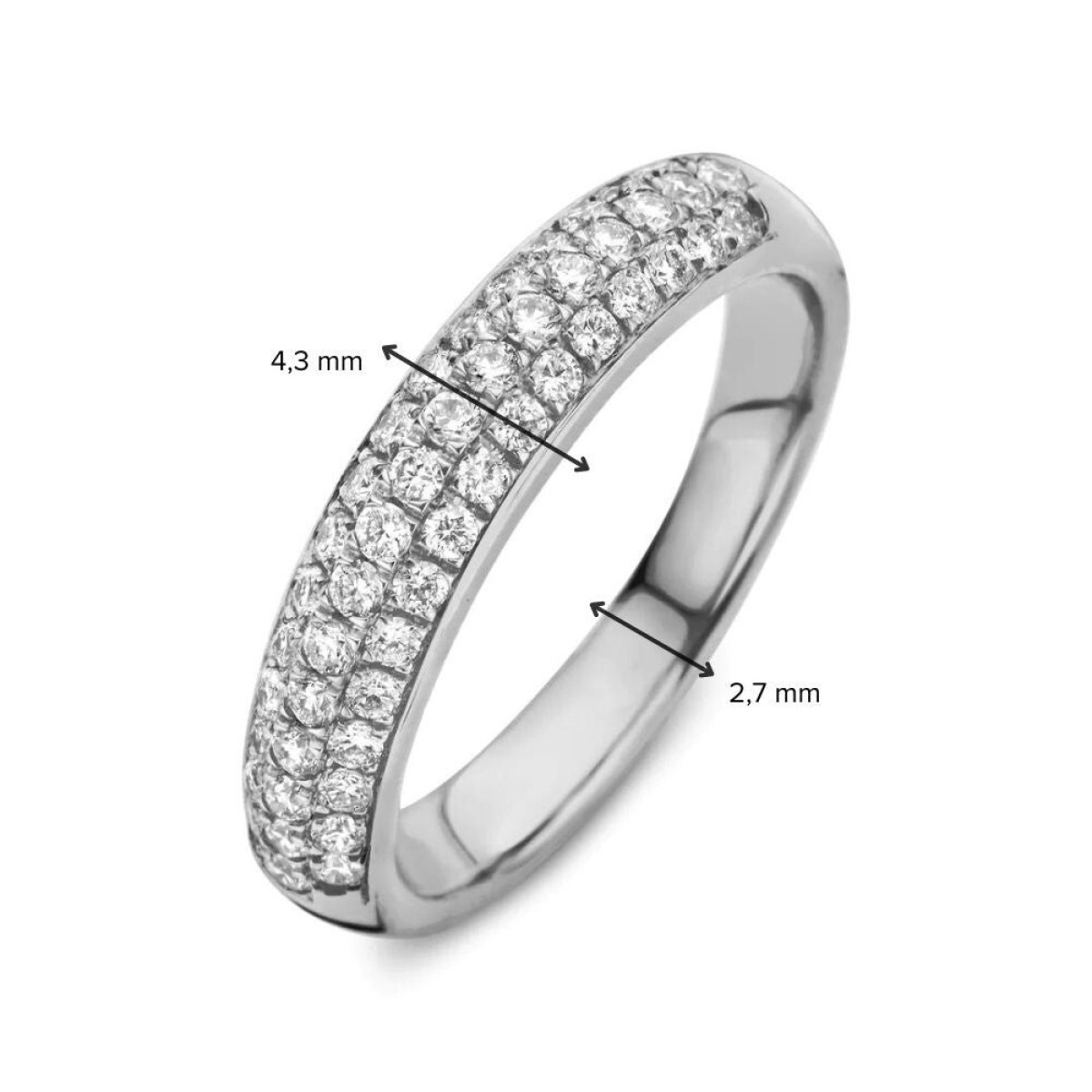 Aurore Emilie RA25530052 witgouden verlovingsring met lab grown diamant 0.52 crt