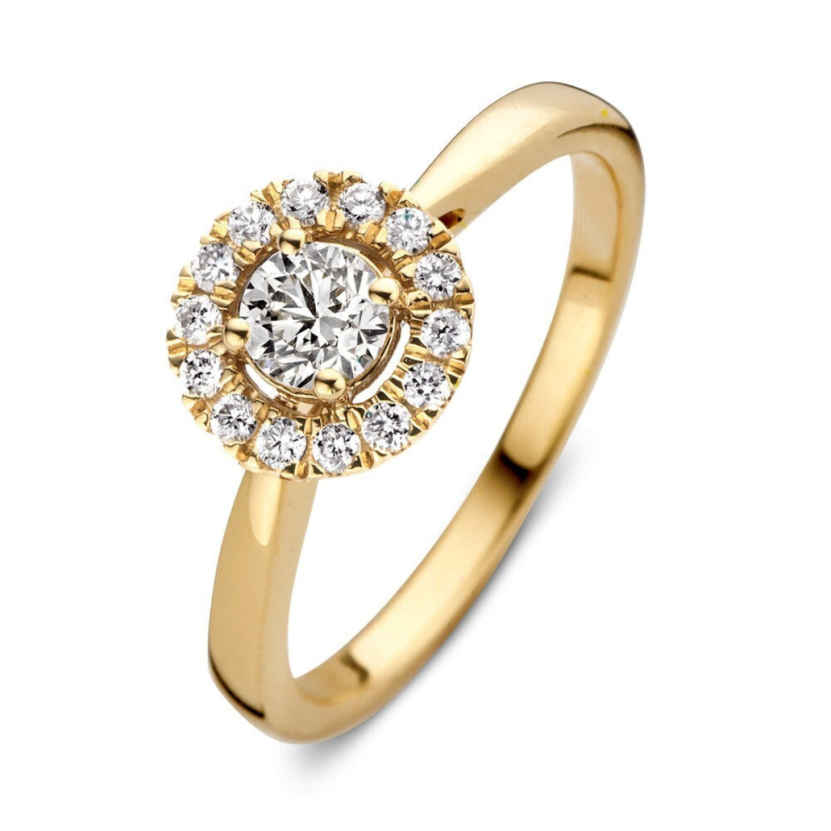 Aurore Emma RA15100050 entourage ring van 18-karaat goud met briljant lab grown diamant 0.50 crt