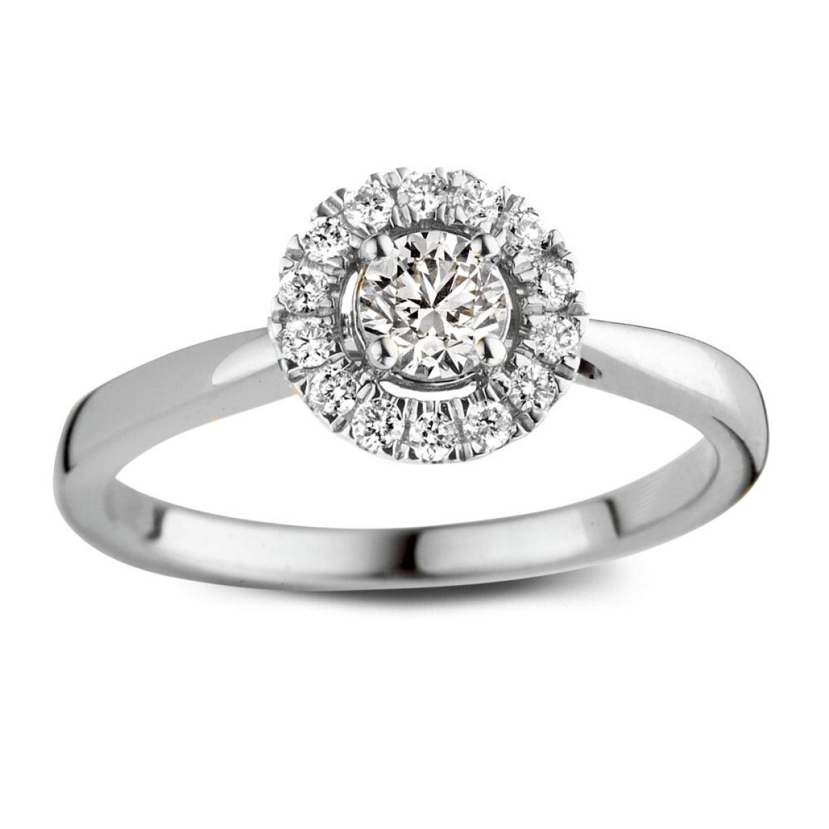 Aurore Emma RA25100050 entourage ring witgoud met briljant lab grown 0.50 crt
