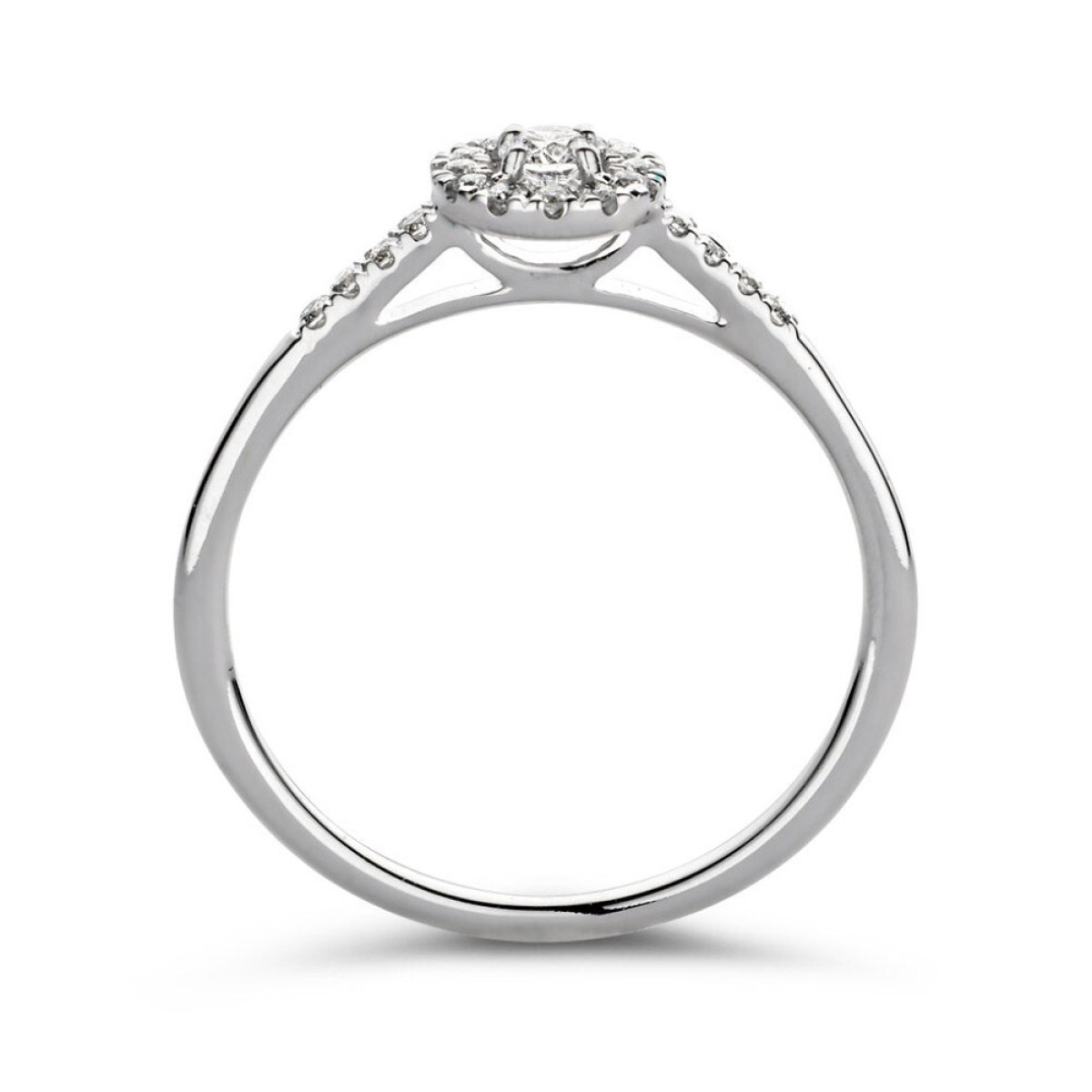Aurore Emma RA25110020 witgouden verlovingsring met briljant geslepen lab grown diamant 0.20 crt