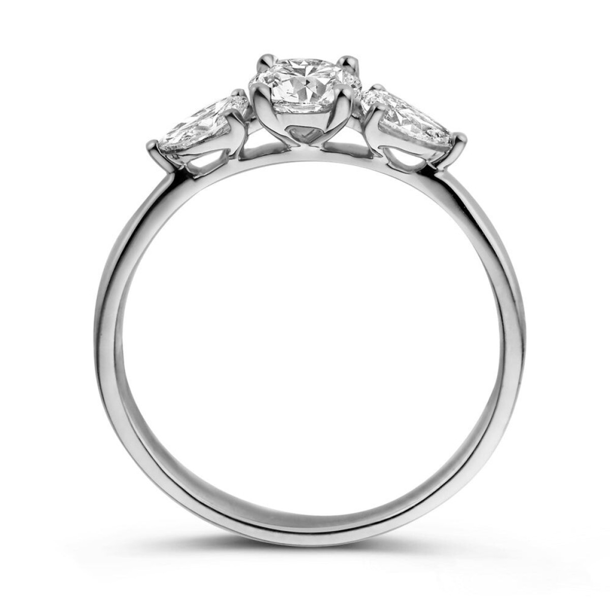 Aurore Evie RA25620090 witgouden diamanten ring met briljant lab grown 0.90 crt