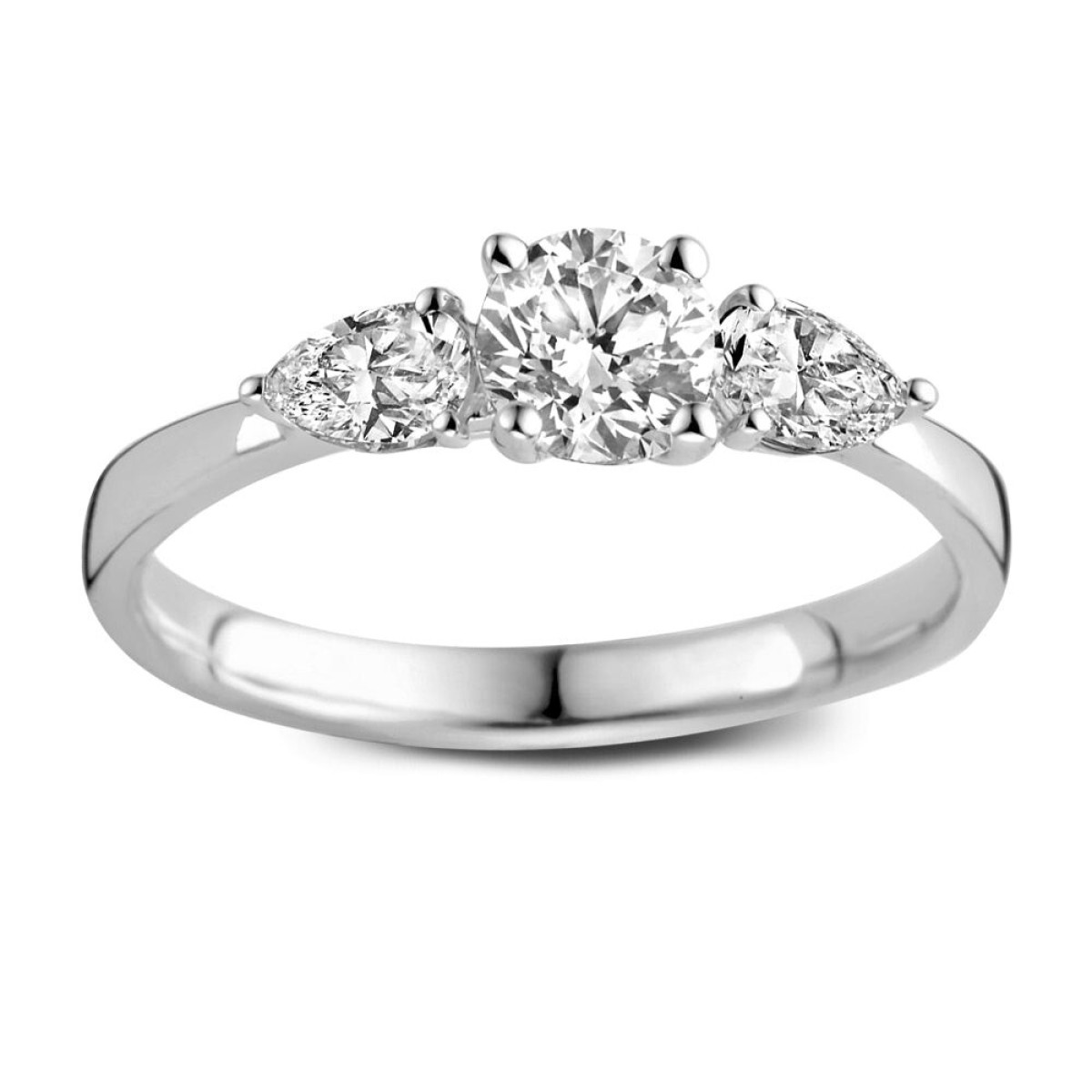 Aurore Evie RA25620090 witgouden diamanten ring met briljant lab grown 0.90 crt