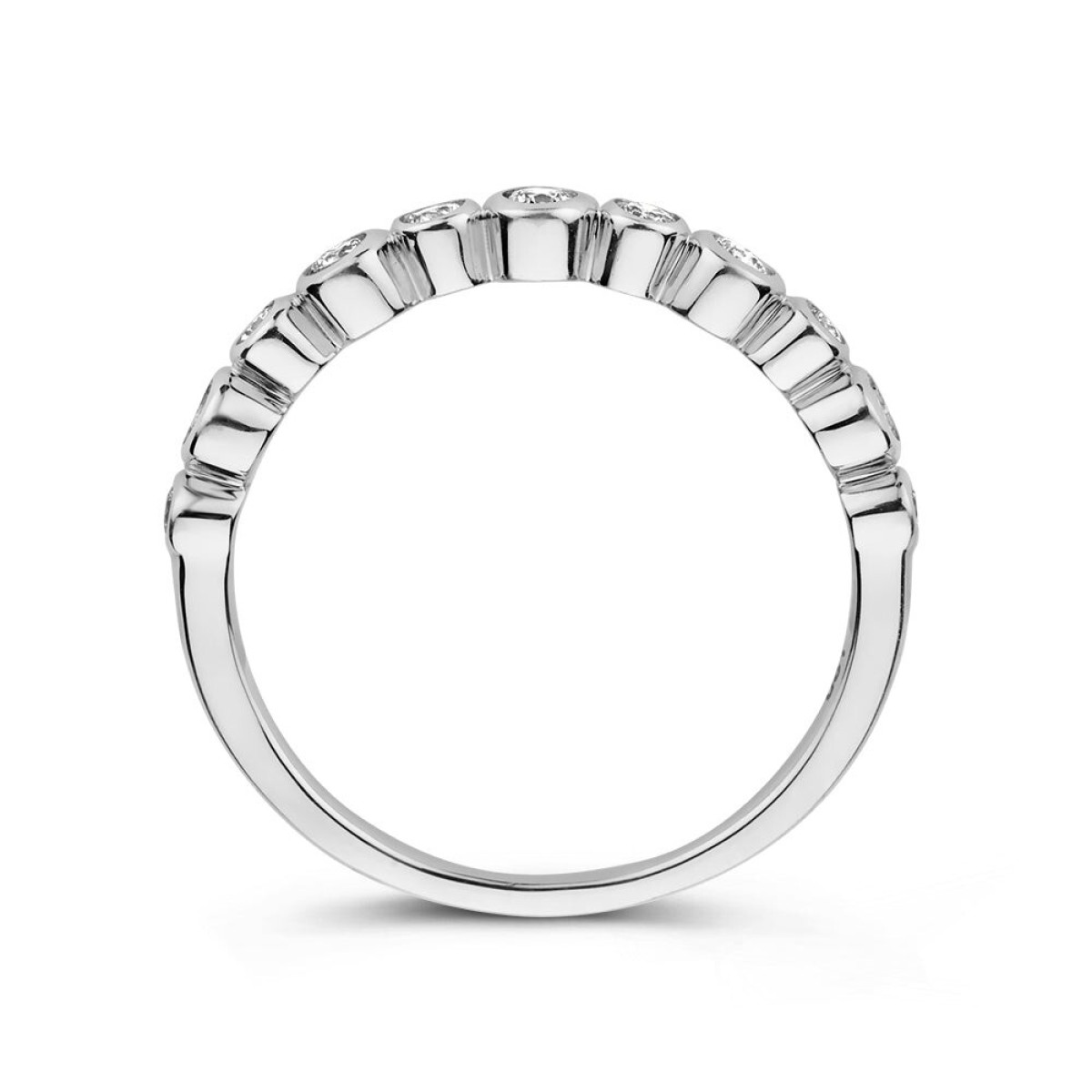 Aurore Luna RA25540031 witgouden diamanten ring met briljant lab grown 0.31 crt