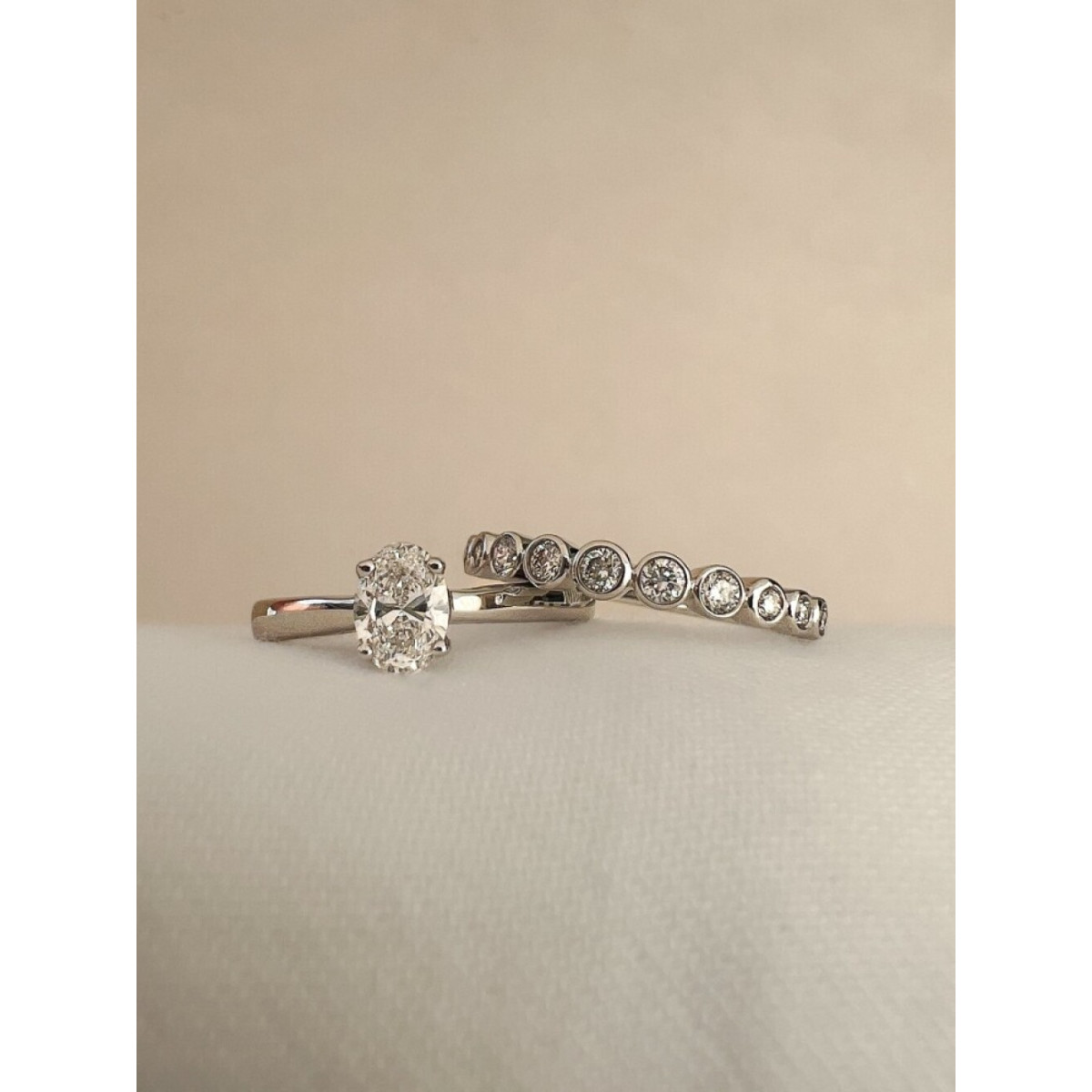 Aurore Luna RA25540031 witgouden diamanten ring met briljant lab grown 0.31 crt
