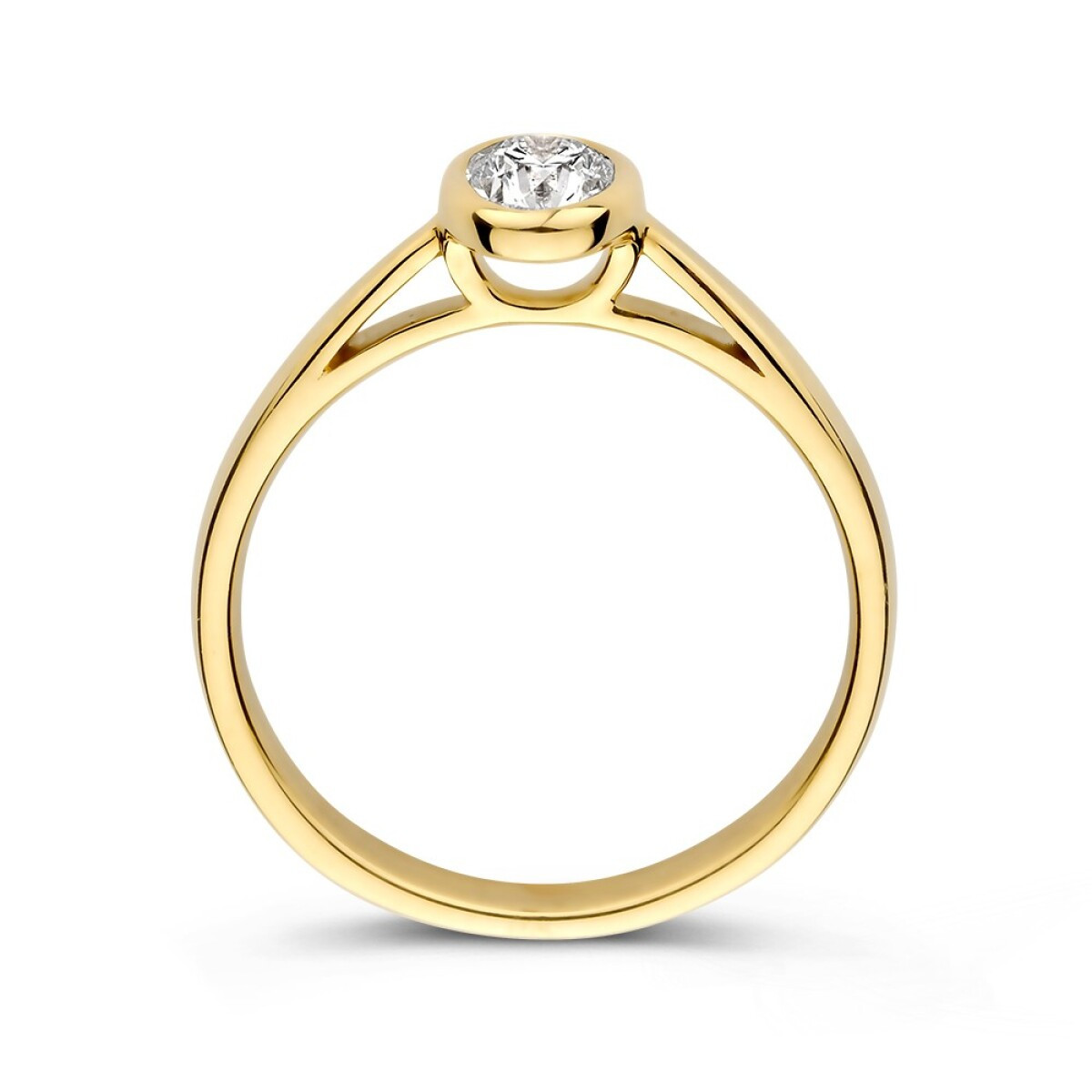 Aurore Maja RA15030075 solitair ring van 18-krt goud met ovale lab grown diamant 0.75 crt