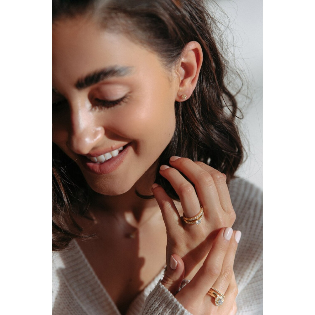 Aurore Mary RA15700080 gouden verlovingsring met briljant geslepen lab grown 0.80 crt