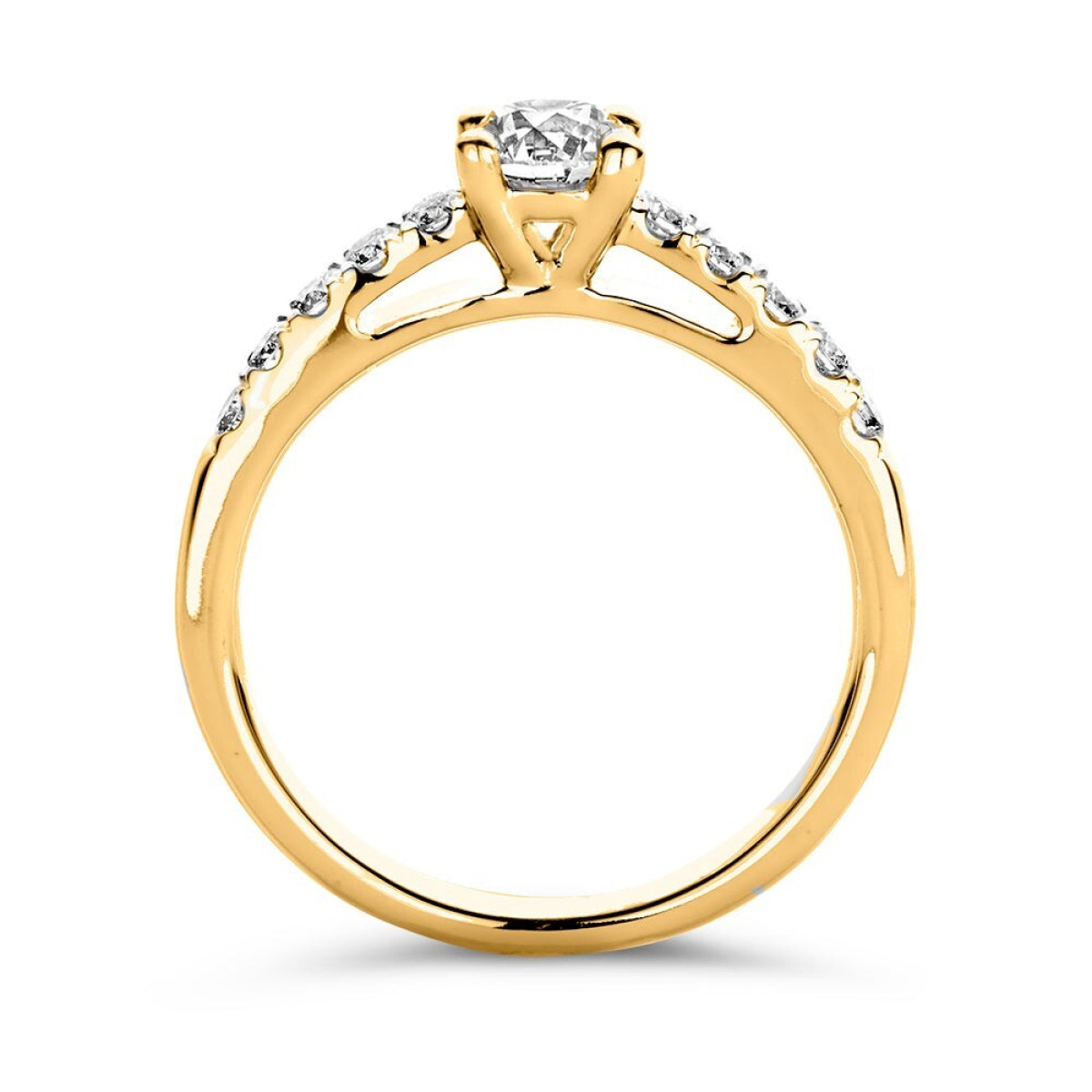 Aurore Mary RA15700080 gouden verlovingsring met briljant geslepen lab grown 0.80 crt
