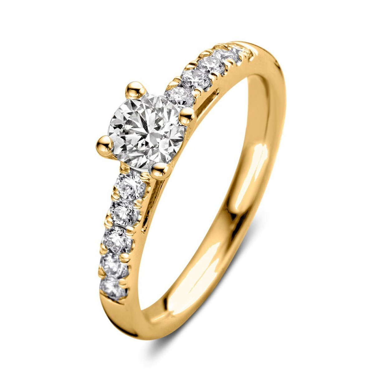 Aurore Mary RA15700080 gouden verlovingsring met briljant geslepen lab grown 0.80 crt