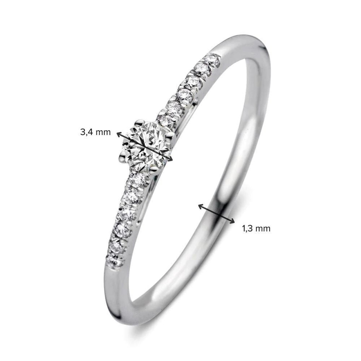 Aurore Mary RA25700020 verlovingsring met briljant geslepen labgrown diamant 0.20 crt