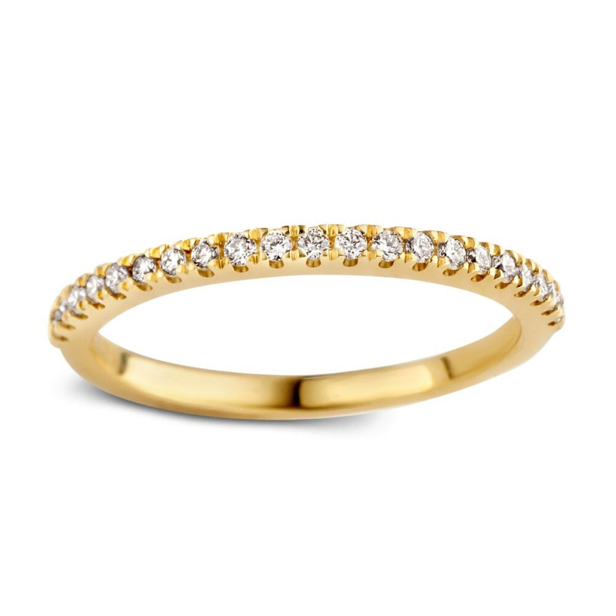 Aurore Millie RA15500020 alliance ring van 18-karaat goud met briljant geslepen labgrown diamant 0.20 crt