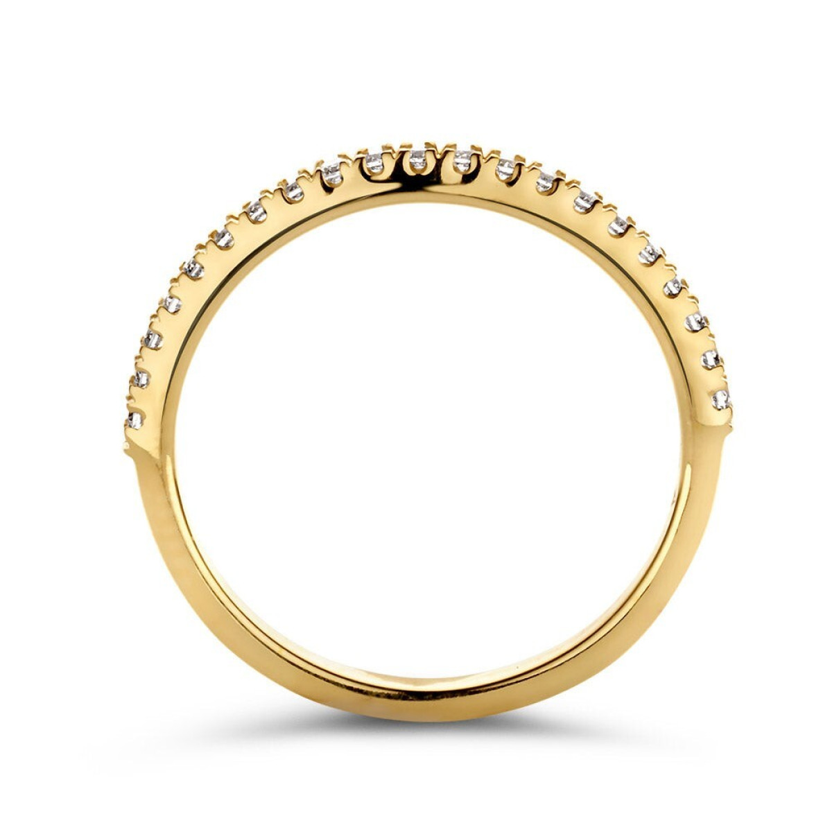Aurore Millie RA15500020 alliance ring van 18-karaat goud met briljant geslepen labgrown diamant 0.20 crt