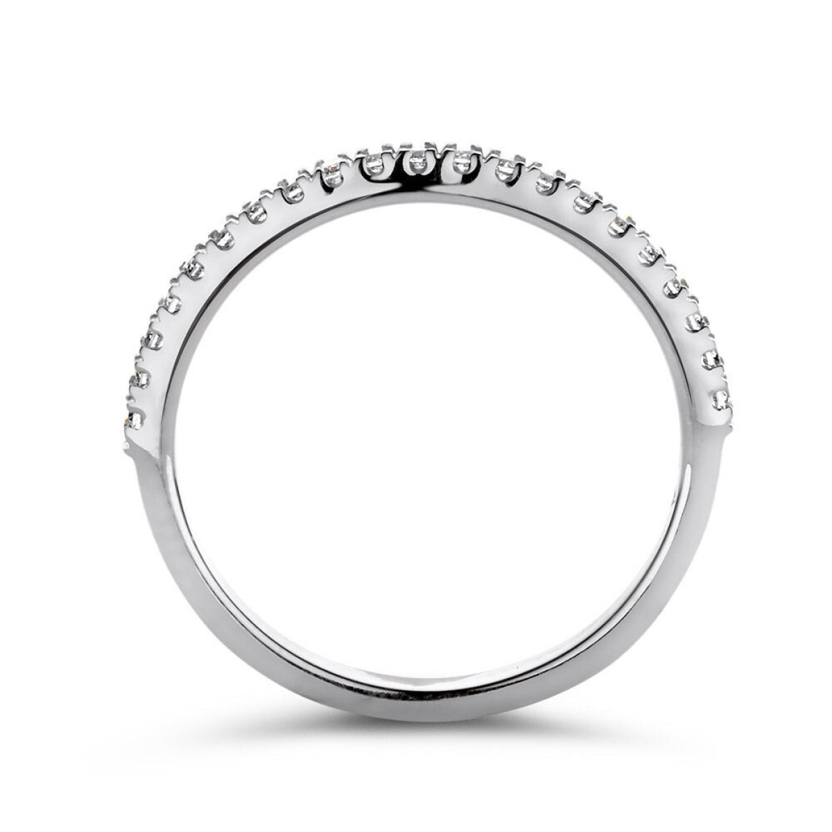 Aurore Millie RA25500020 witgouden diamanten ring met briljant lab grown 0.20 crt