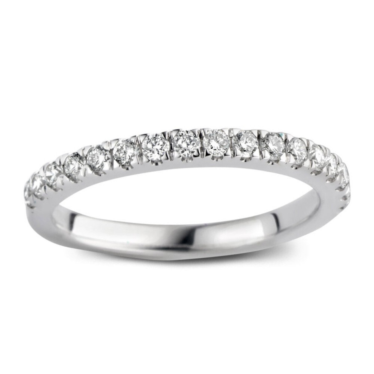 Aurore Millie RA25500044 witgouden alliance ring 18-karaat met briljant geslepen lab grown diamant 0.44 crt