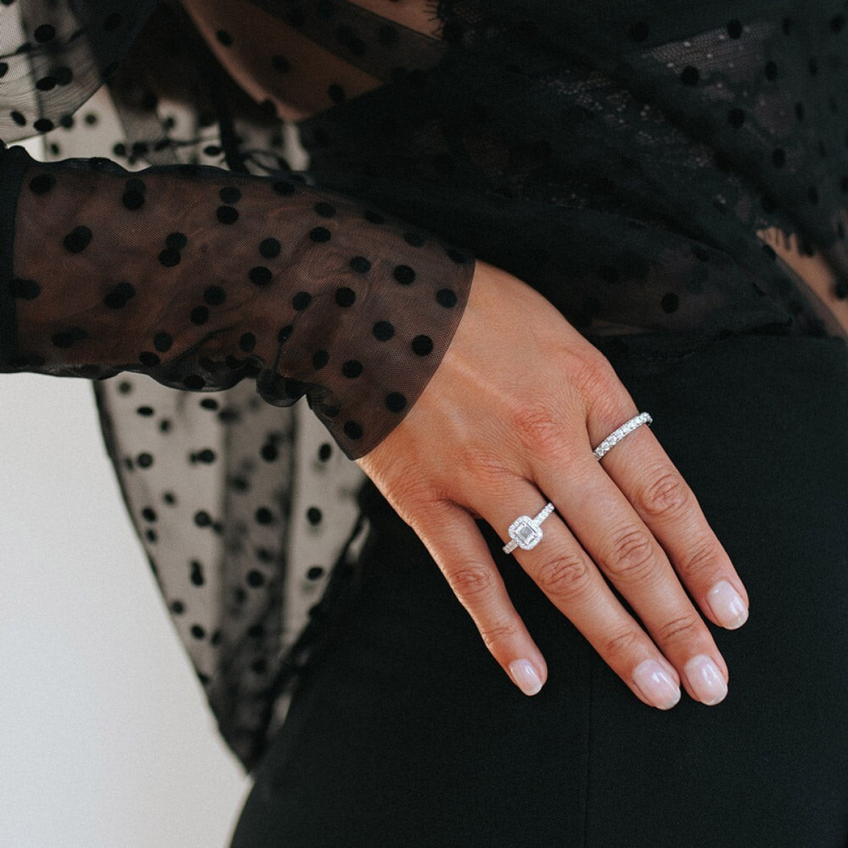 Aurore Millie RA25500044 witgouden alliance ring 18-karaat met briljant geslepen lab grown diamant 0.44 crt