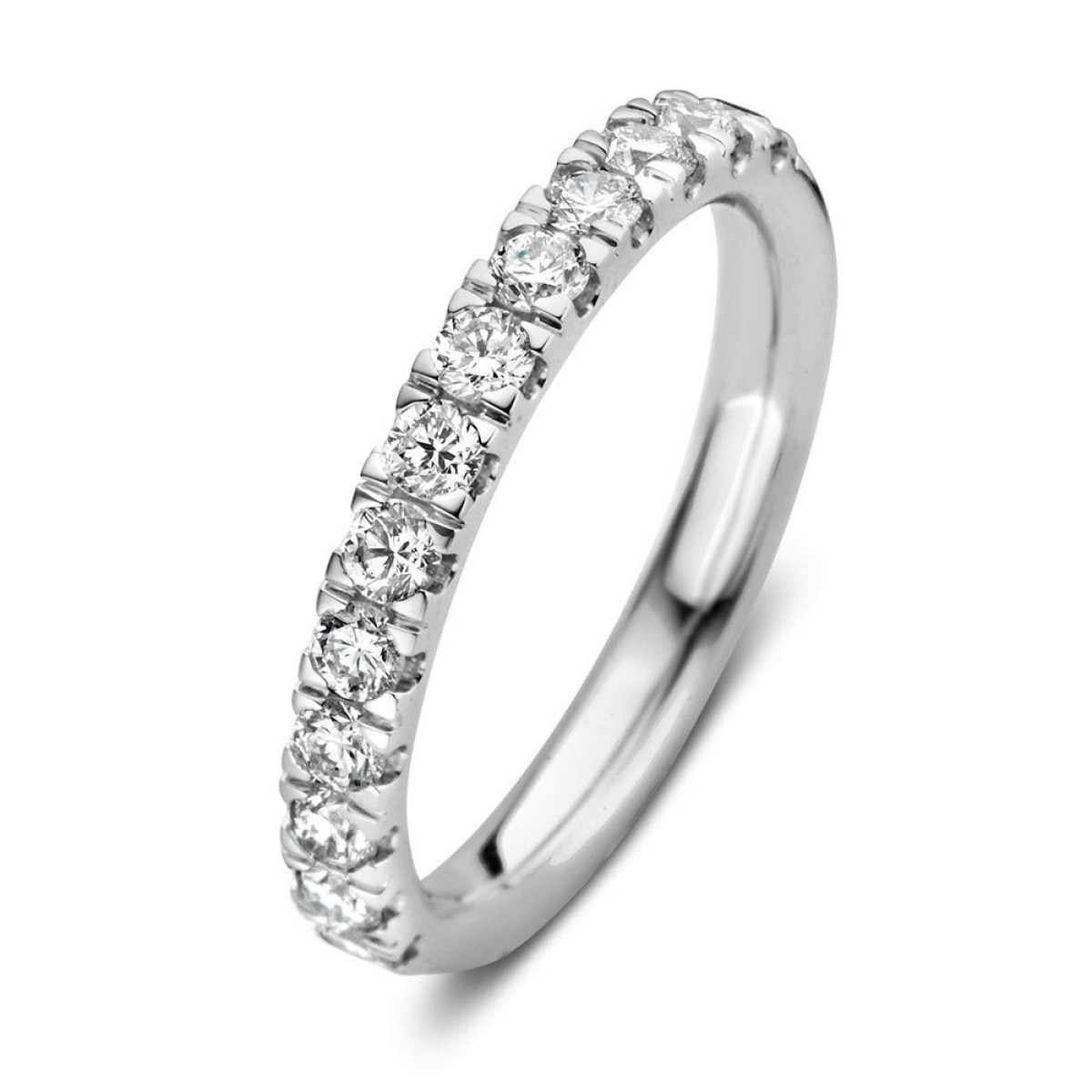Aurore Millie RA25500086 alliance ring van 18-karaat witgoud met lab grown diamant 0.86 crt