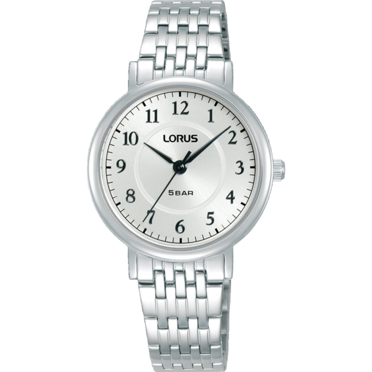 Lorus RG221XX9 zilverkleurig dameshorloge met witte wijzerplaat - Ø 30 mm
