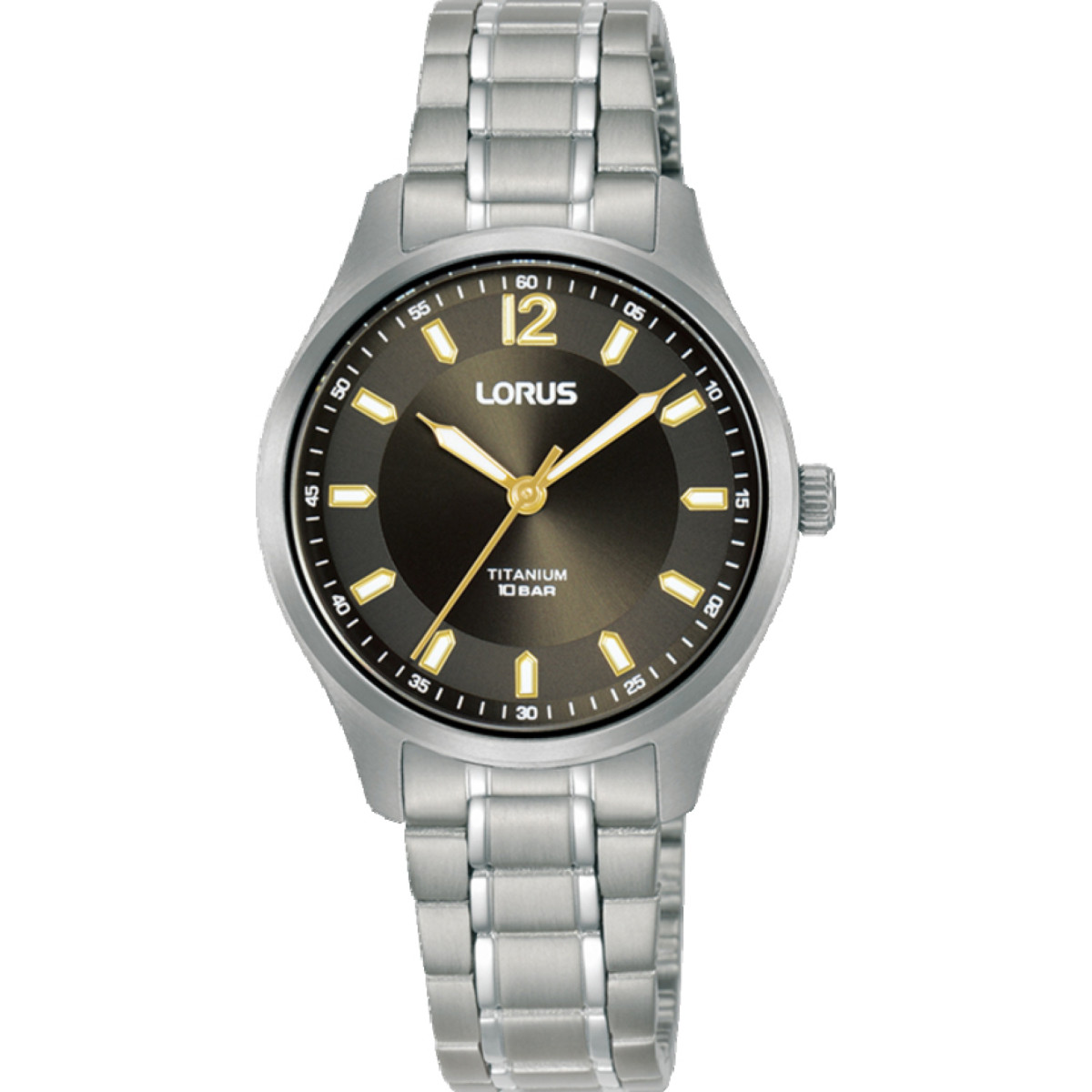 Lorus RG237XX9 quartz titanium dameshorloge met grijze wijzerplaat - Ø 30 mm