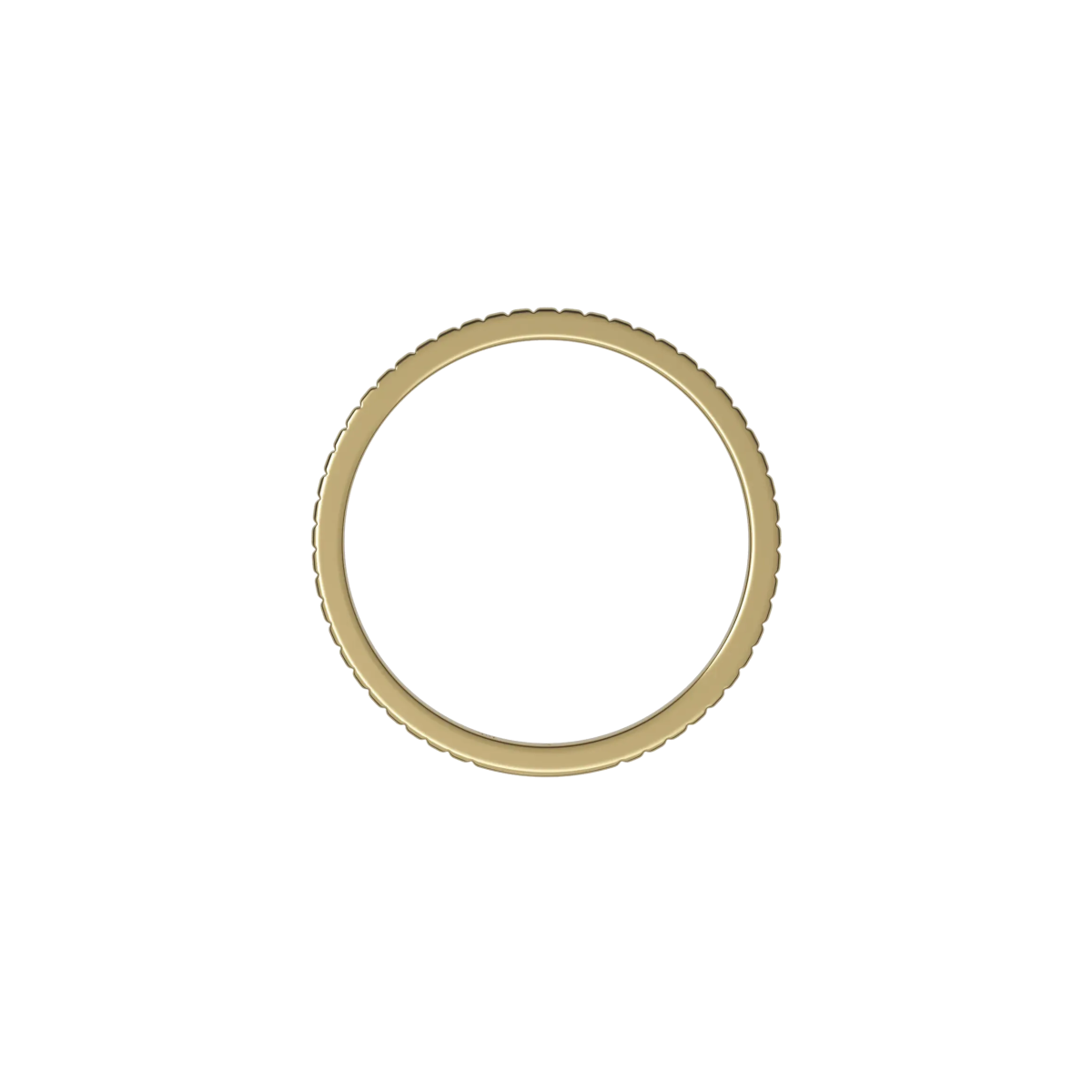 Delve ring 024 18-karaat gouden aanschuifring met glanzend getextureerd oppervlak 1.7 mm breed