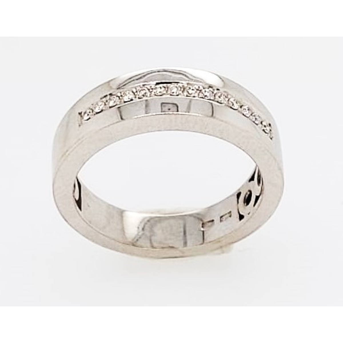 Witgouden damesring met diamant