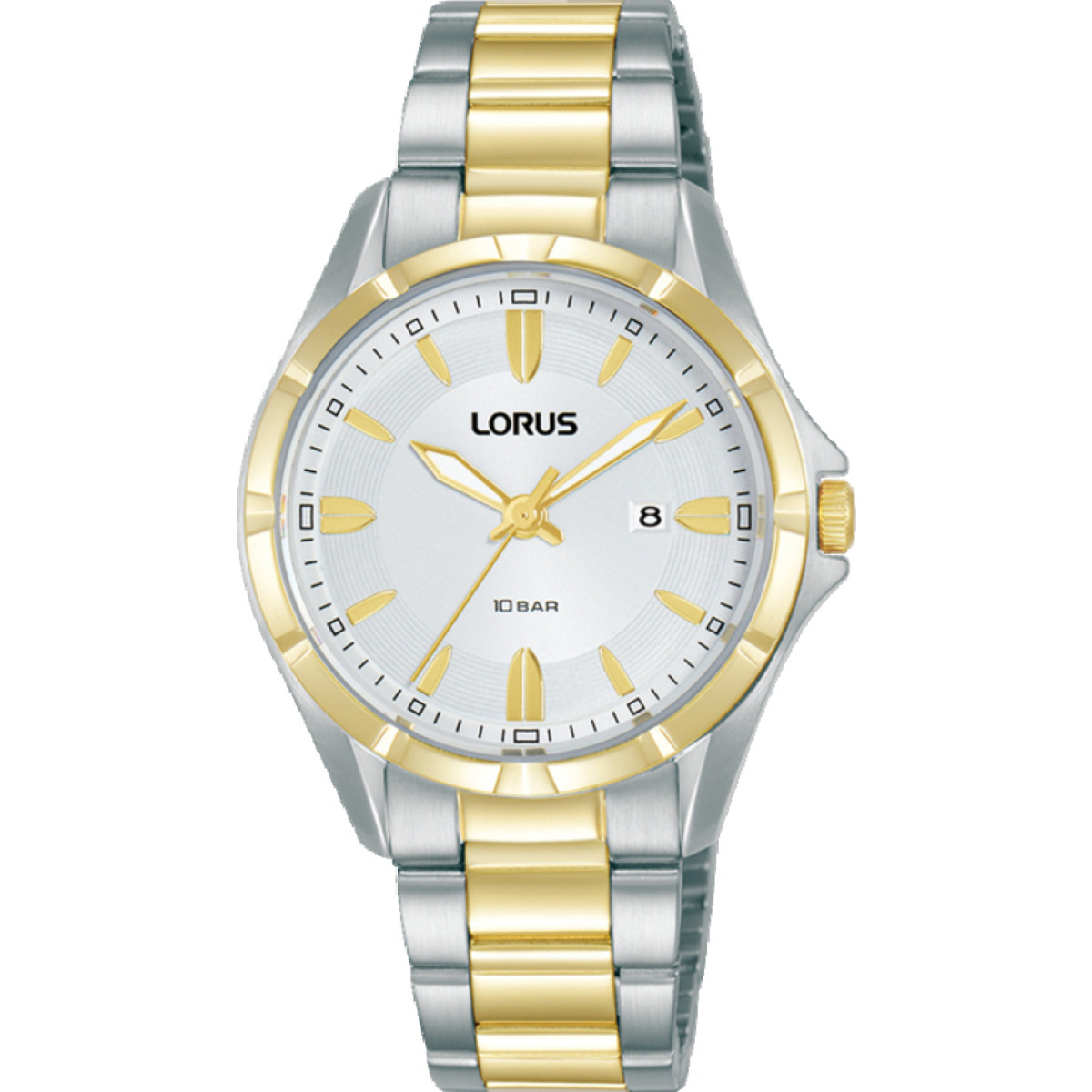 Lorus RJ252BX9 dameshorloge in bicolor staal met datumweergave - Ø 32 mm