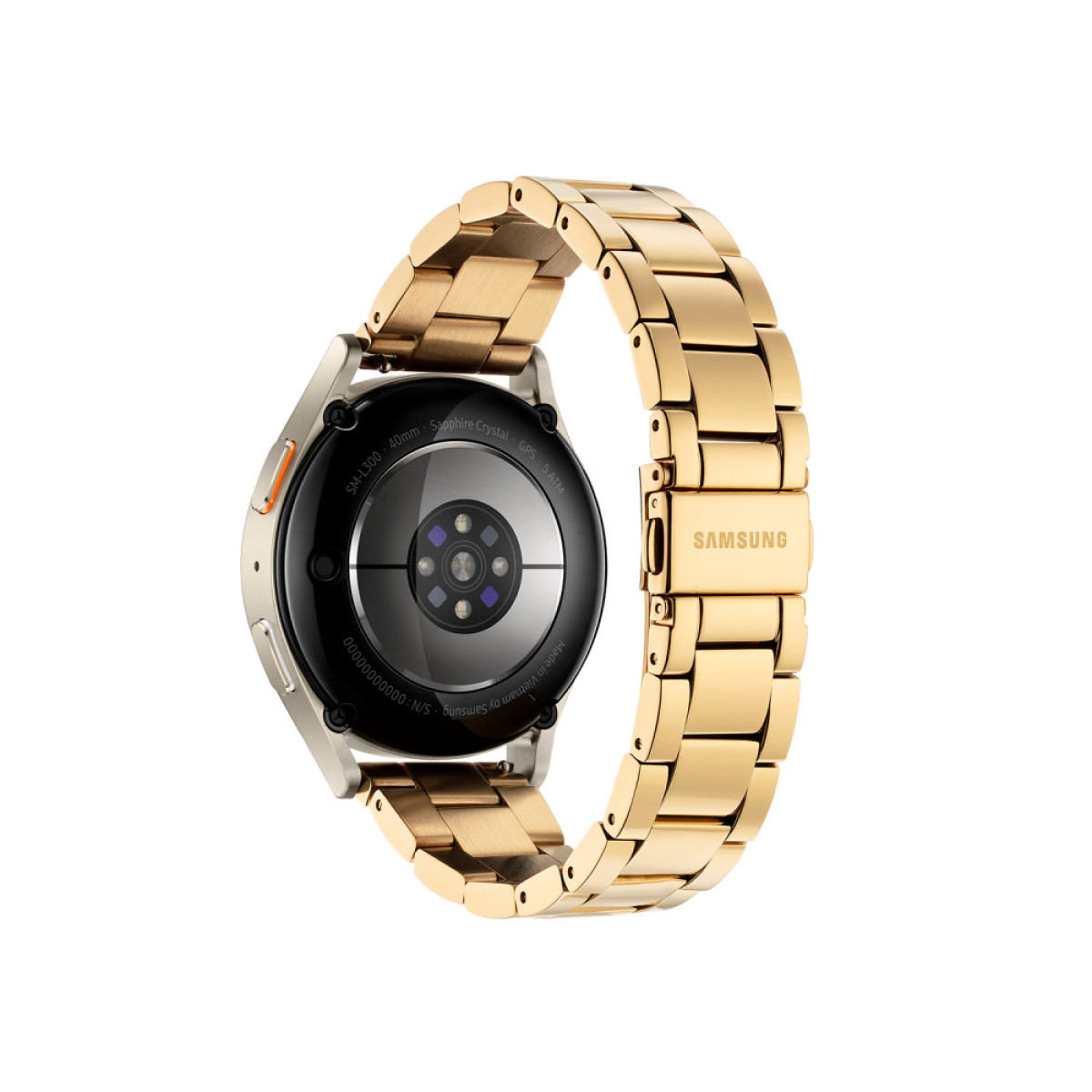 Samsung Galaxy Watch 7 LTE SA.L300CGRS.LTE gold plated smartwatch met gold plated schakels - Ø 40 mm