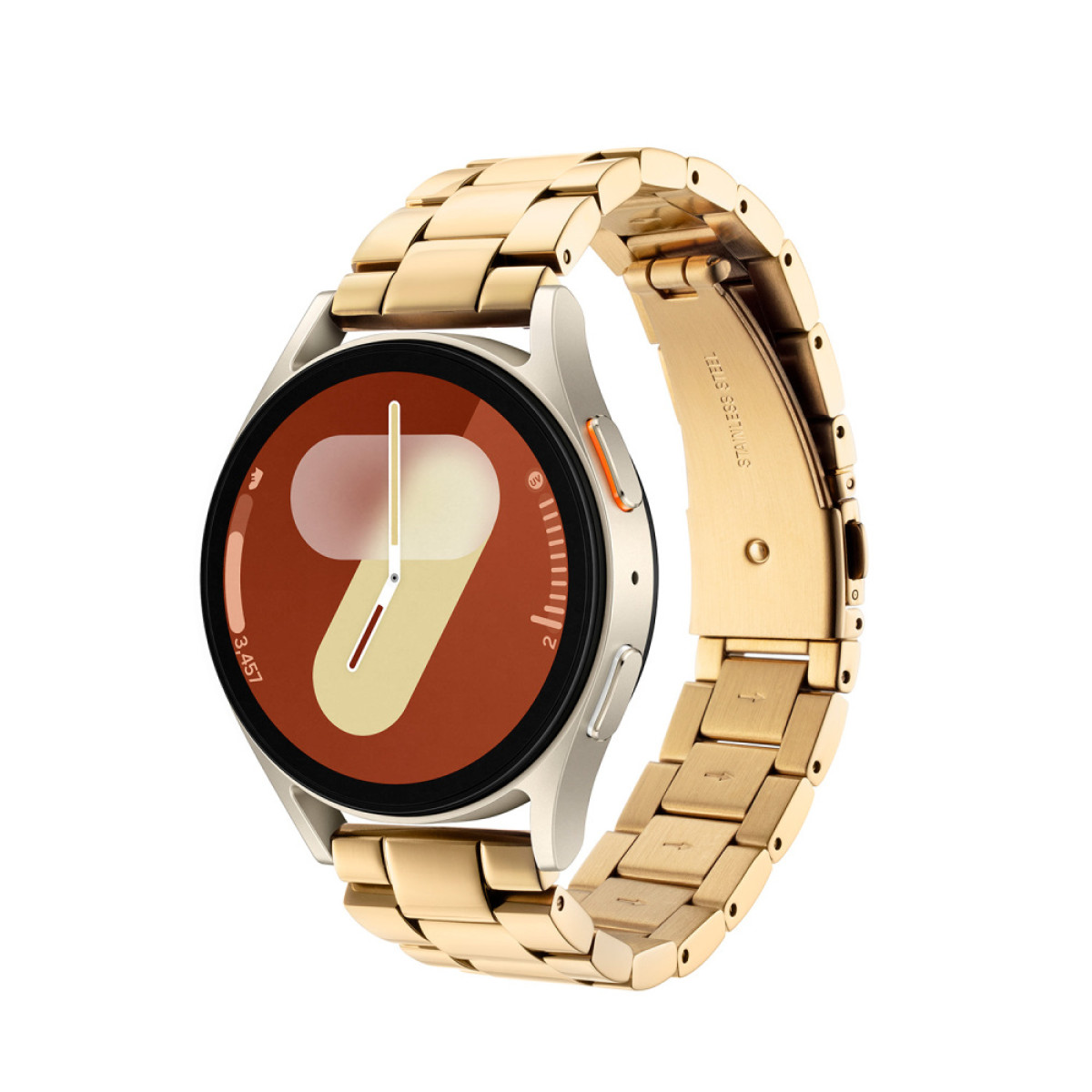 Samsung Galaxy Watch 7 LTE SA.L300CGRS.LTE gold plated smartwatch met gold plated schakels - Ø 40 mm