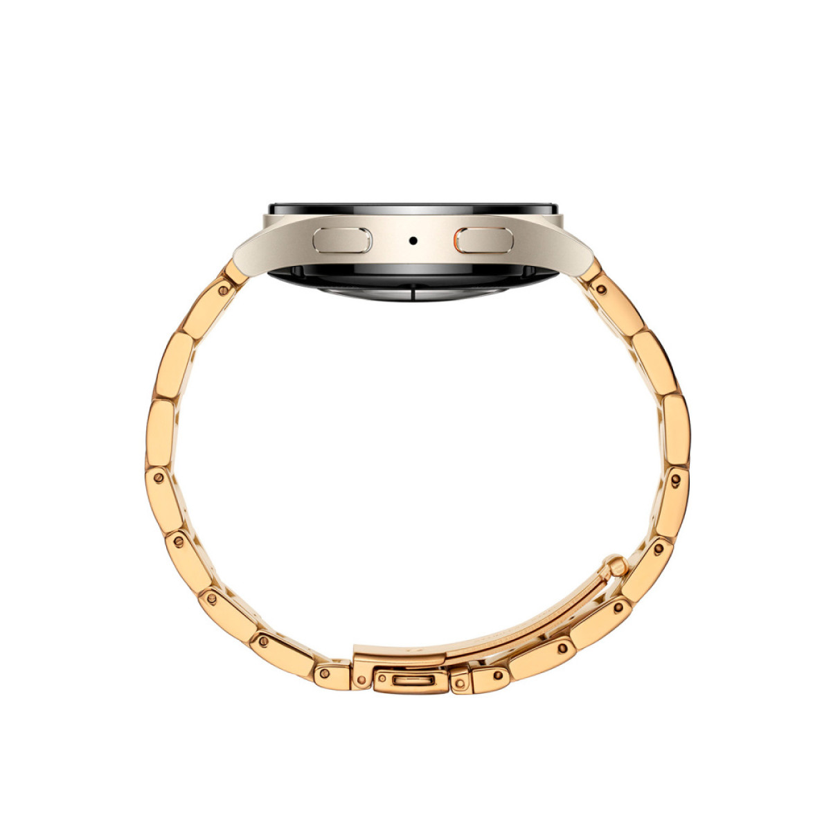 Samsung Galaxy Watch 7 LTE SA.L300CGRS.LTE gold plated smartwatch met gold plated schakels - Ø 40 mm