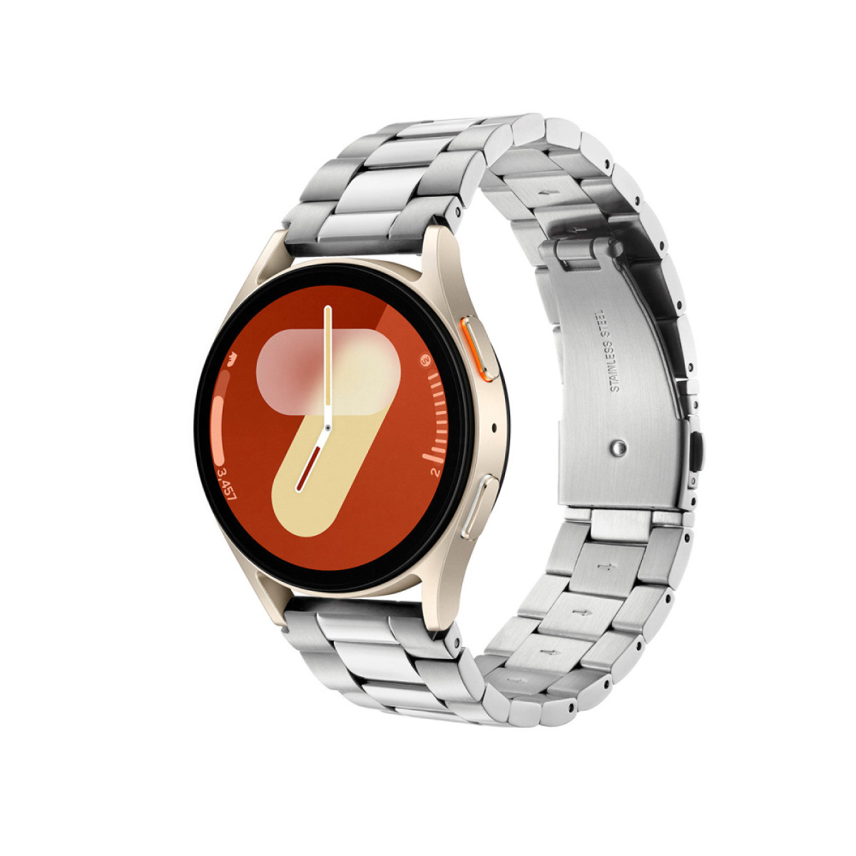 Samsung Galaxy Watch 7 LTE SA.L300CSIS.LTE horloge met zilverkleurige stalen band - Ø 40 mm
