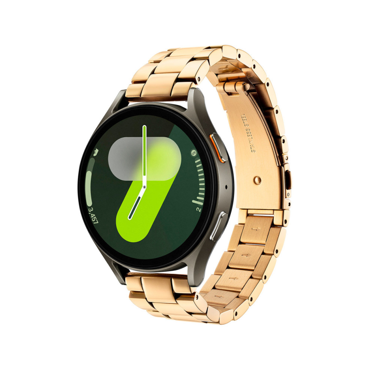 Samsung Galaxy Watch 7 LTE SA.L310KGRS.LTE groen smartwatch horloge met gold plated schakels - Ø 44 mm