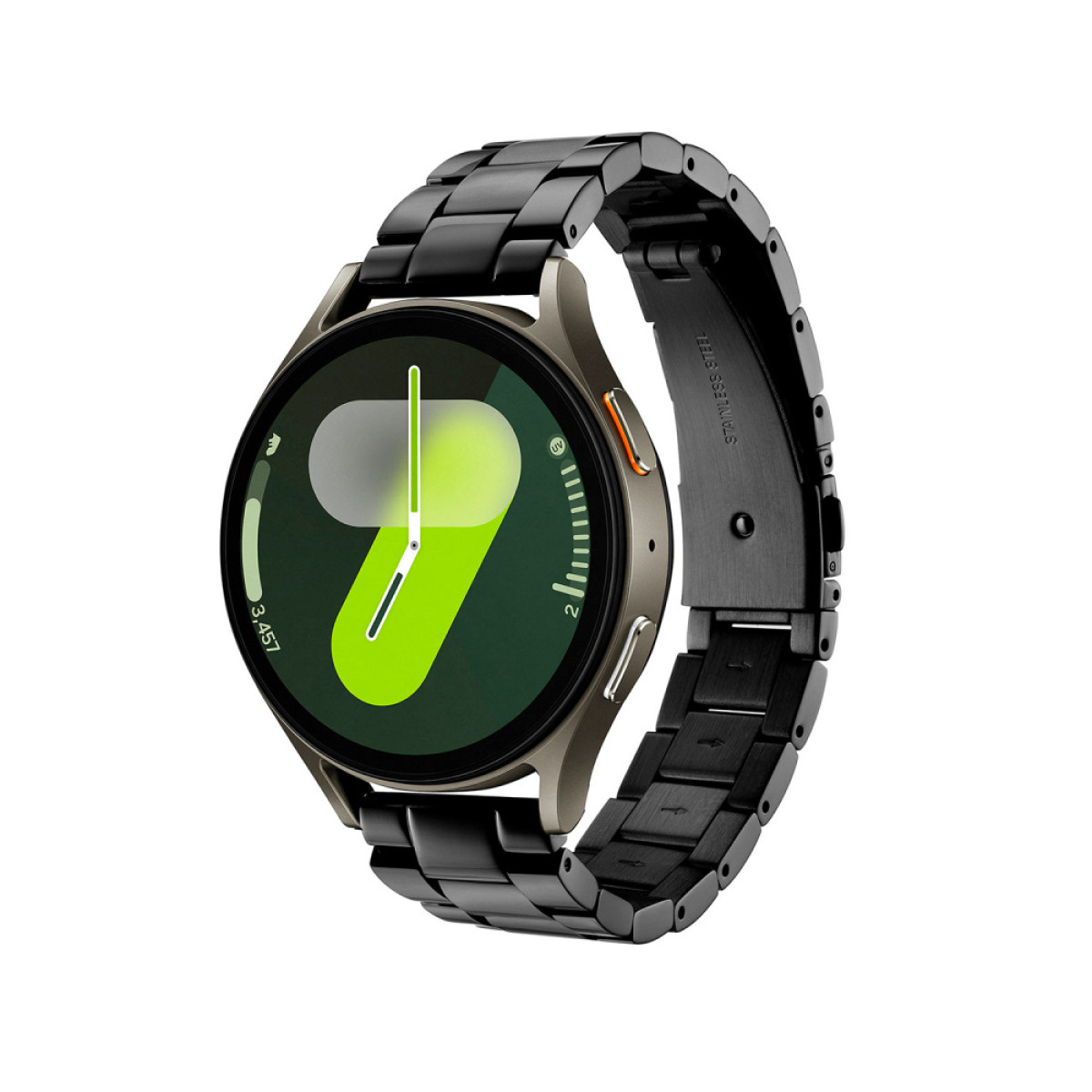 Samsung Galaxy Watch 7 SA.L310KBRS smartwatch met groene aluminium kast en zwarte stalen band - Ø 44 mm